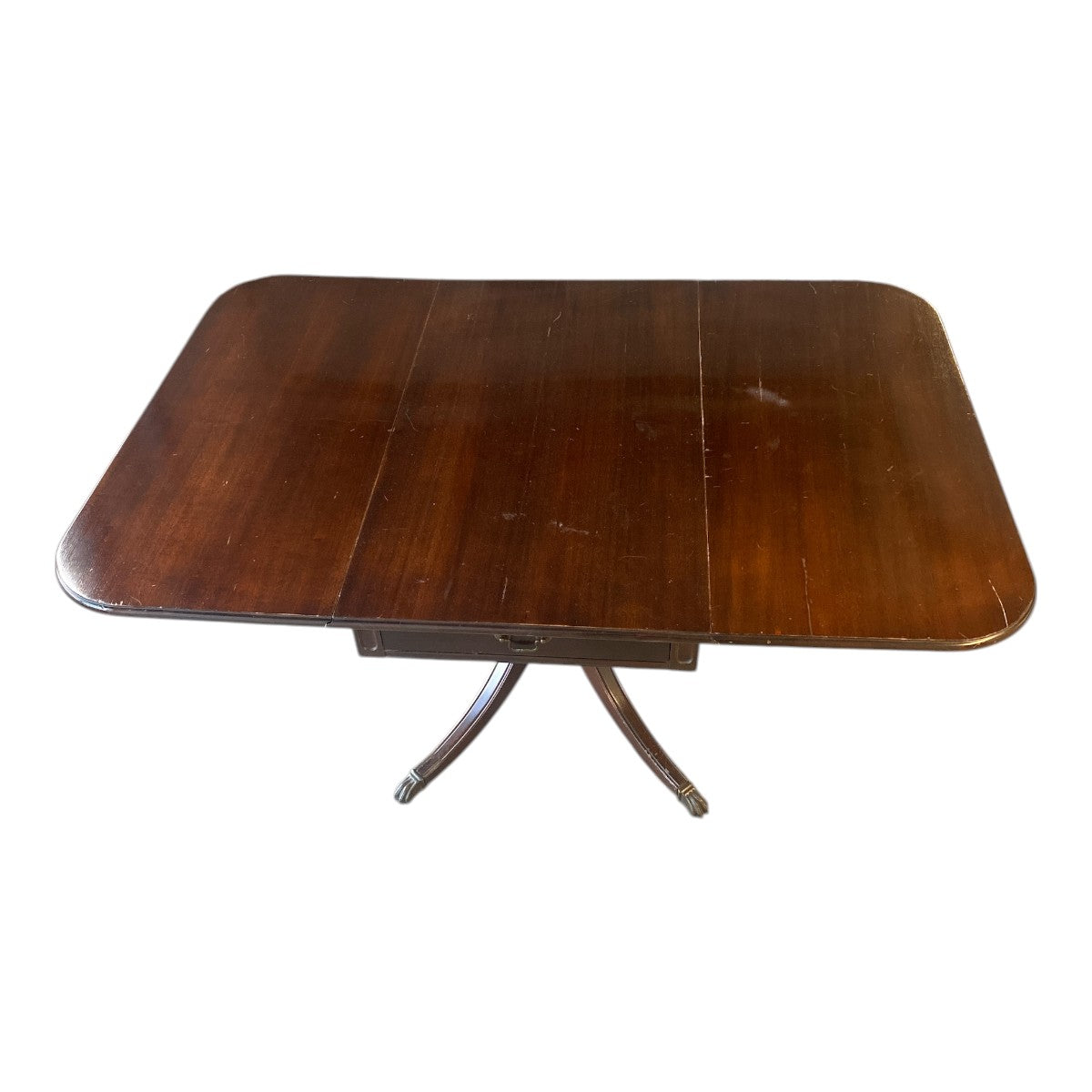 Genuine Mahogany Drop‑Leaf Pedestal Table – Duncan Phyfe Vibes