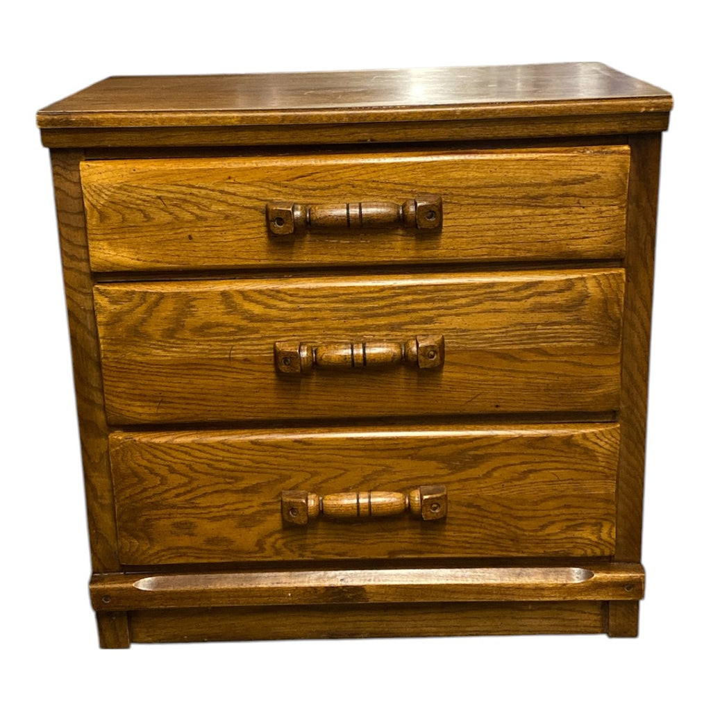 Vintage Young-Hinkle “Charter Oak” Solid-Wood 3-Drawer Dresser