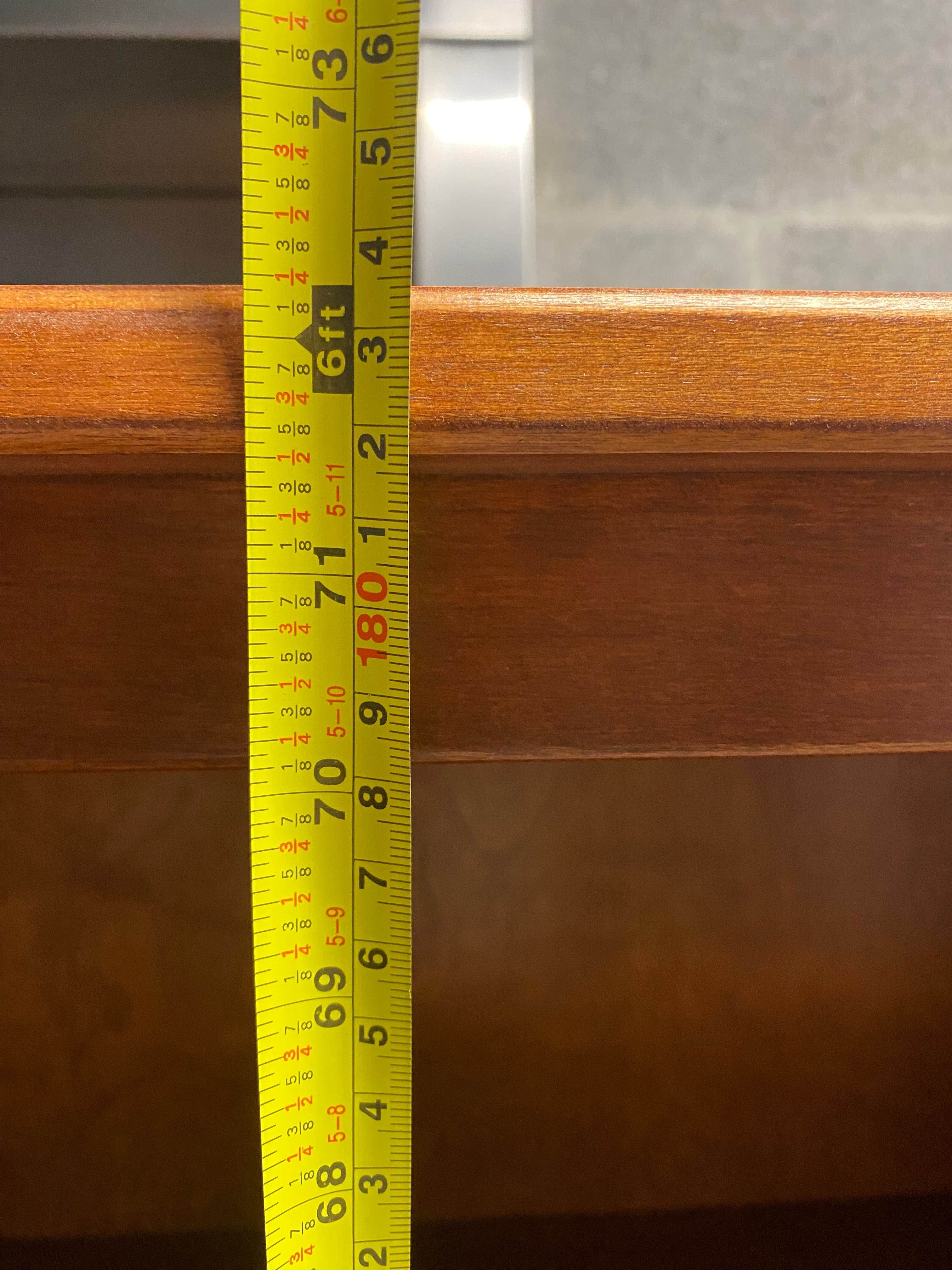 Pair of Cherry Shaker-Style Tall Bookcases with Tapered Legs