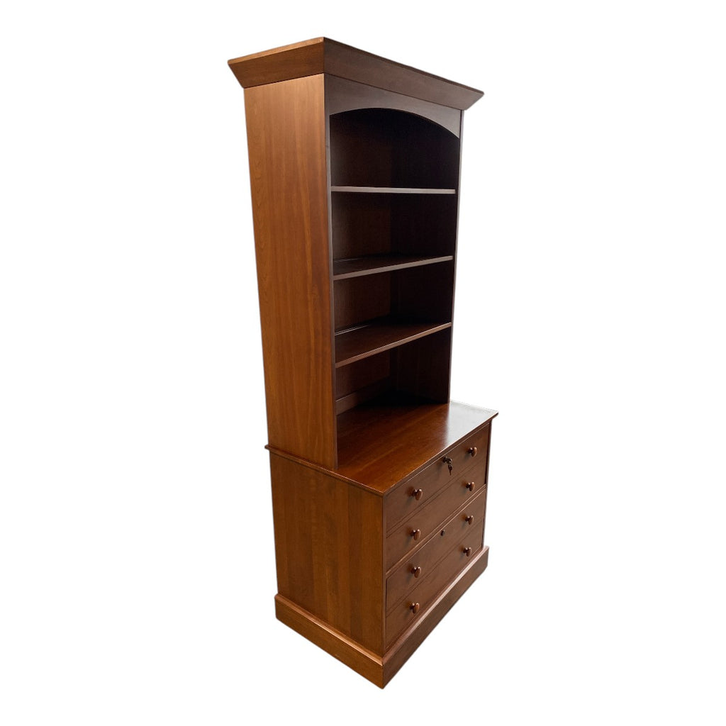 Ethan Allen American Impressions Bookcase Chest – Solid Cherry Storage Tower