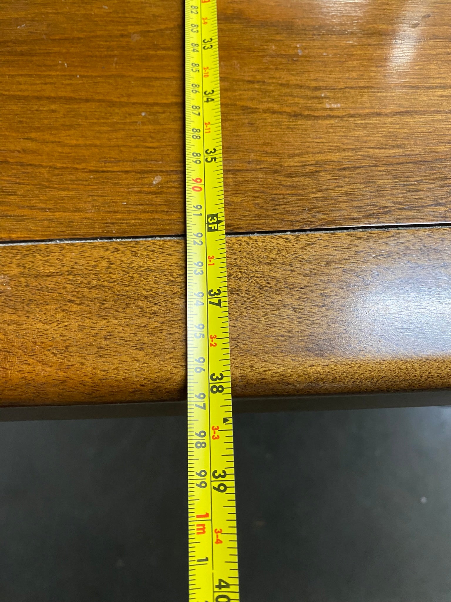 Vintage Solid Wood Trestle Dining Table with Leaves and 6 Chairs