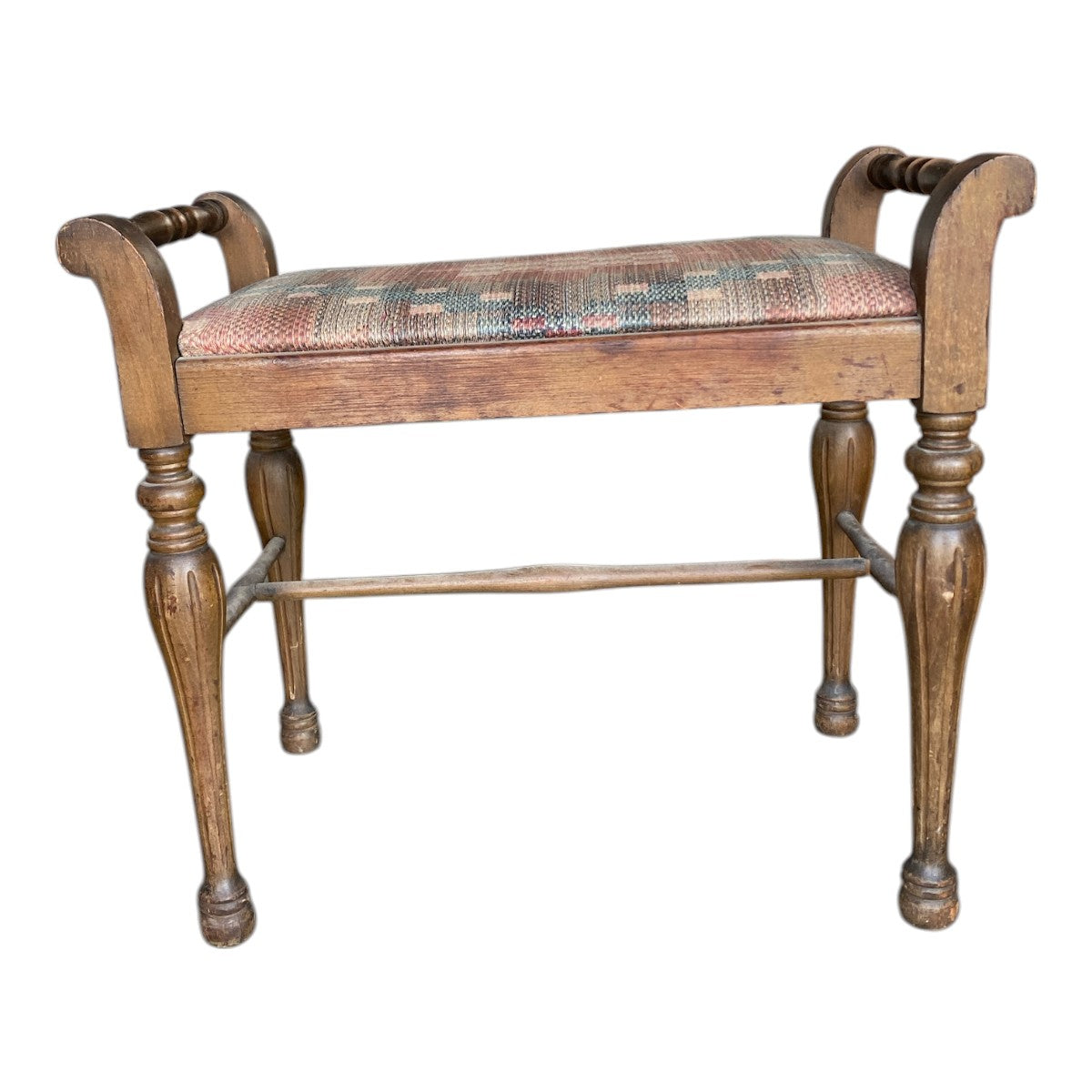 Antique Carved Walnut Vanity / Piano Bench