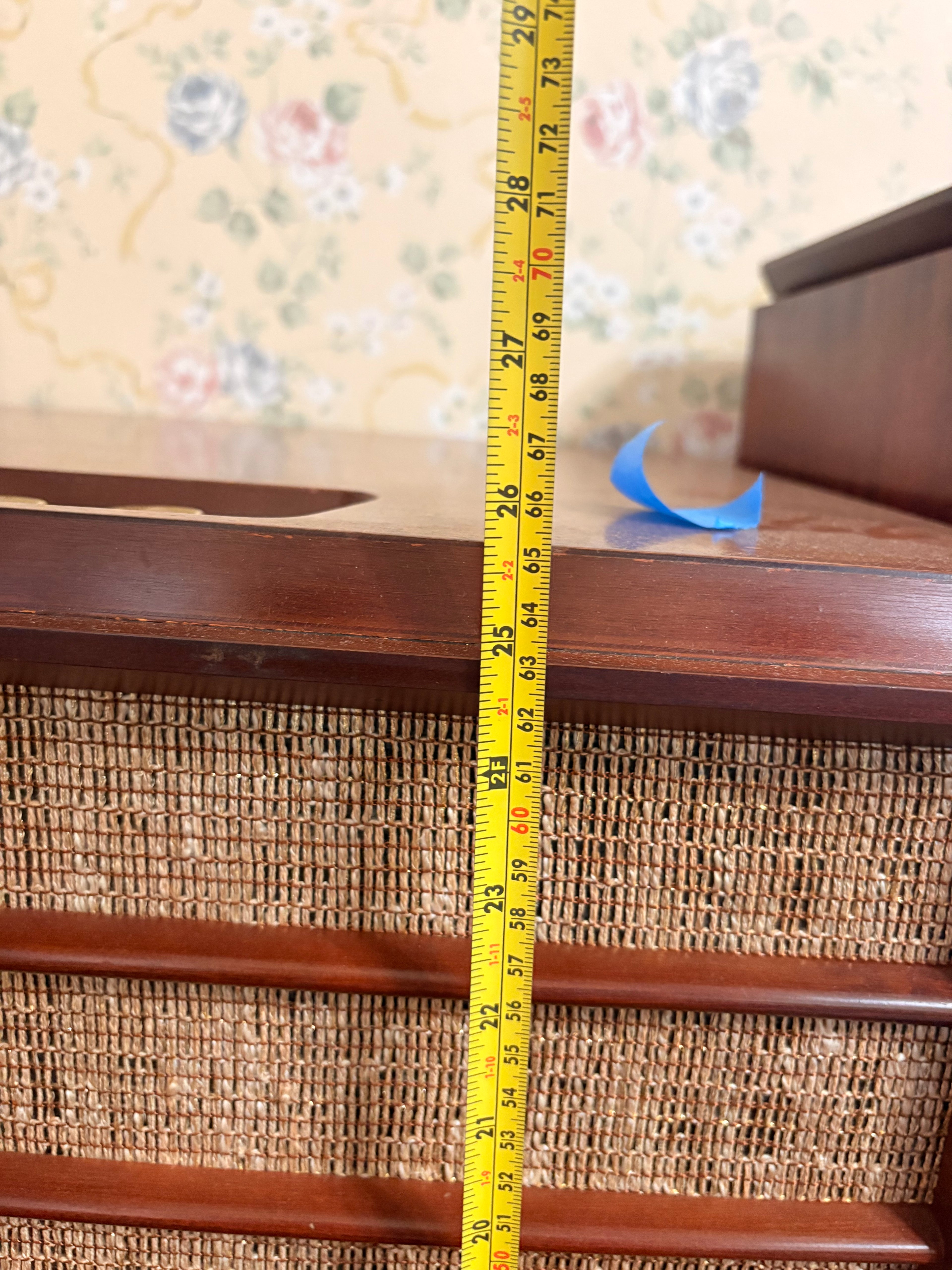 Philco High Fidelity Console Stereo Cabinet Mahogany Veneer Splayed Legs c.1960