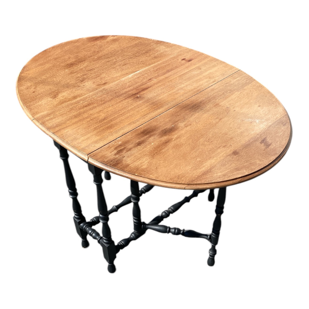 Vintage Gateleg Drop-Leaf Table — Wood & Black — Project Piece