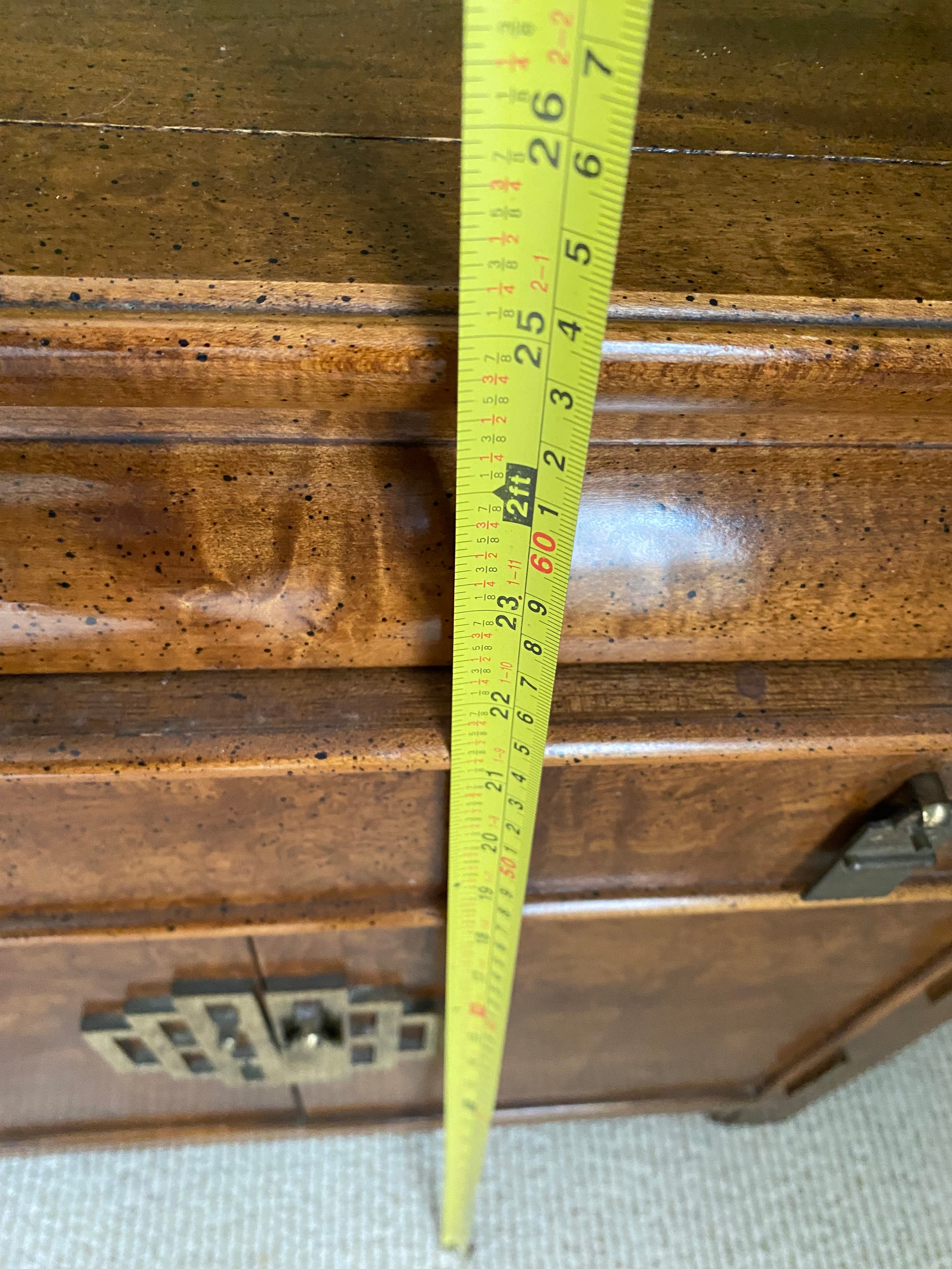 Century Furniture Chin Hua Burl Wood Nightstand with Brass Greek Key Hardware (2 of 2)