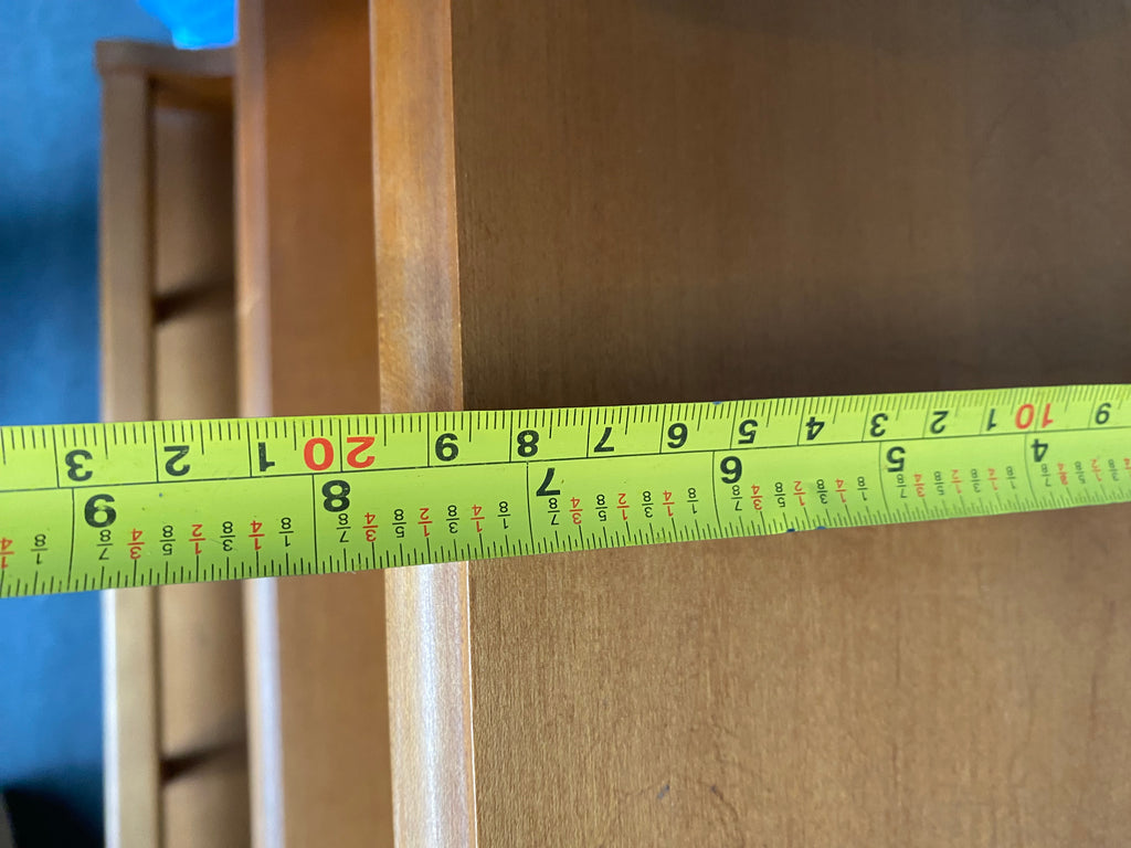 Mid-Century Maple Colonial Revival Bookcase with Spindle Gallery Rail