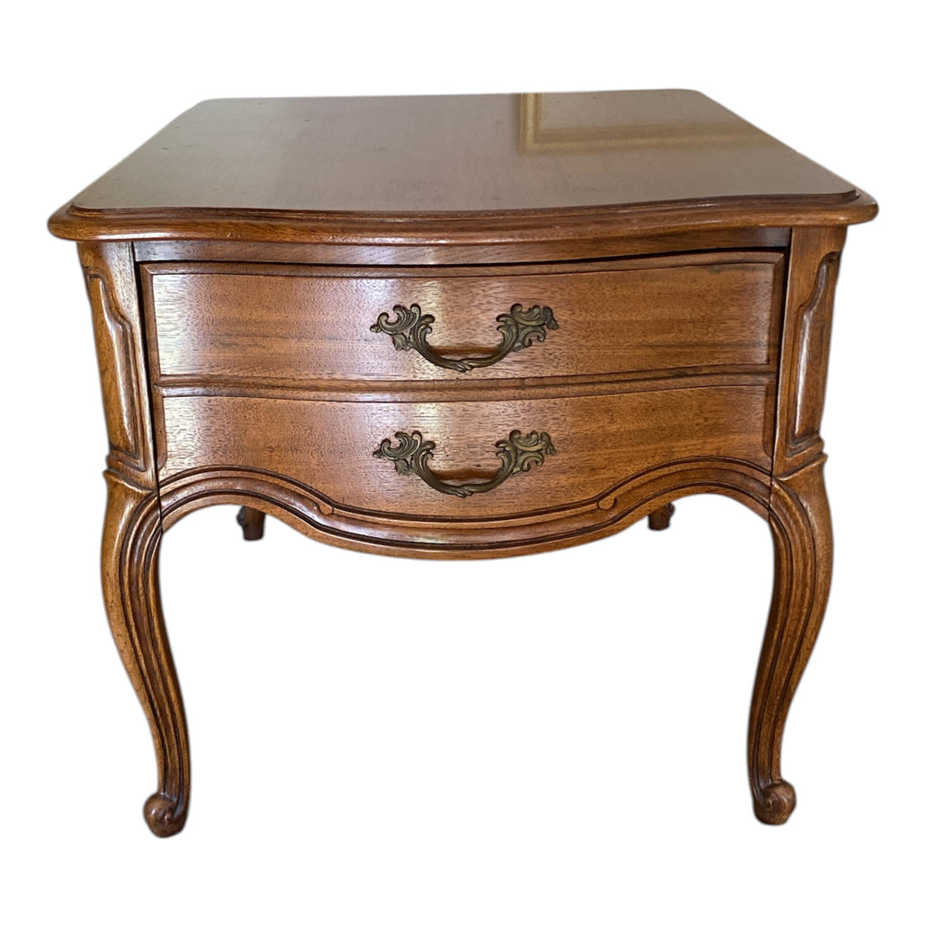 Thomasville French Provincial 2-Drawer End Table – Solid Wood