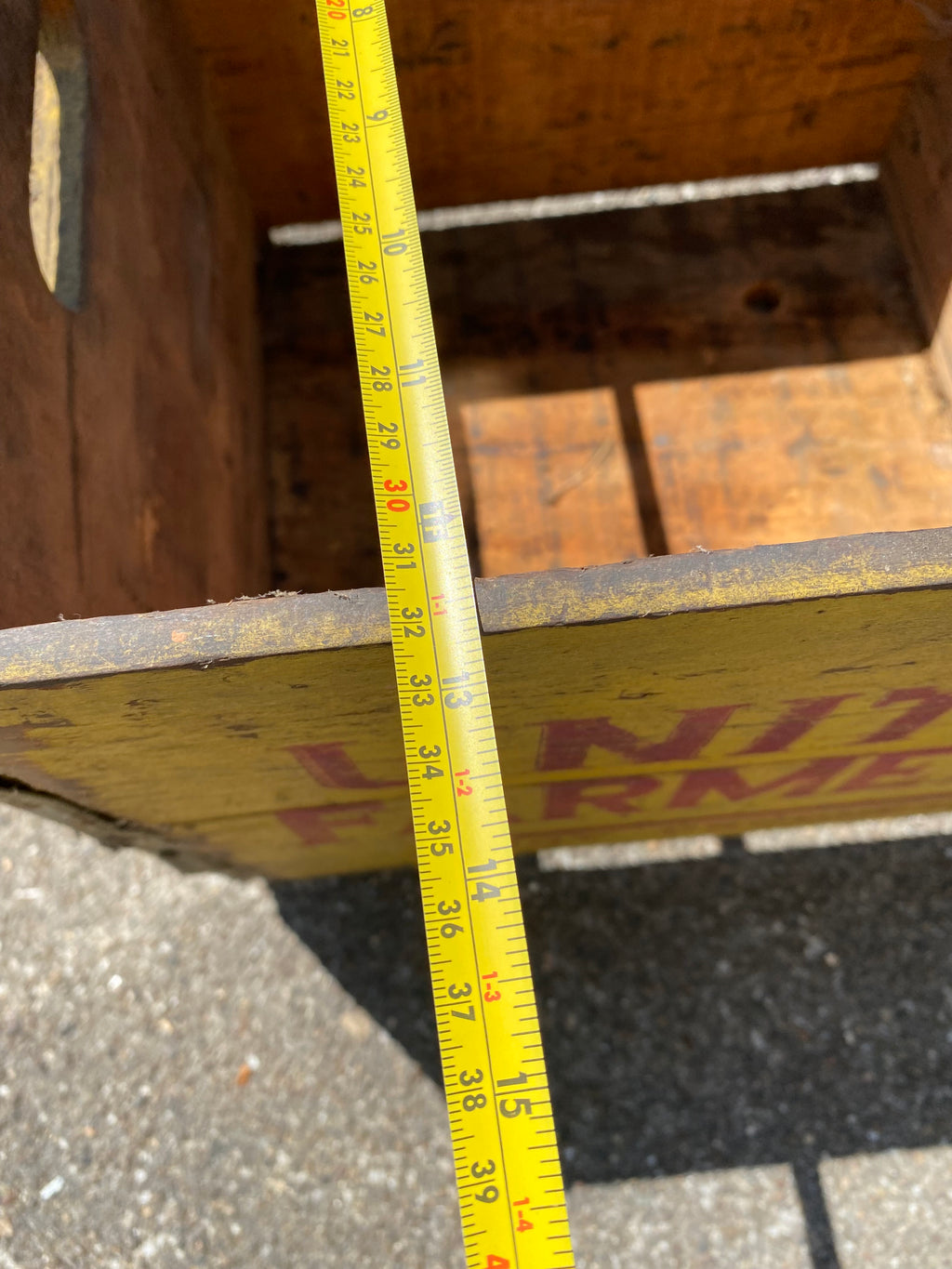 United Farmers of New England Vintage Wooden Dairy Crate, Boston MA
