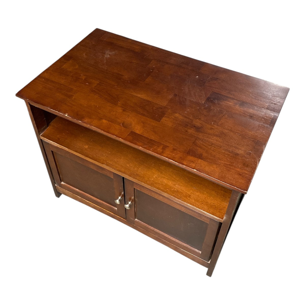 Compact Solid-Wood PTV Stand / Media Console with Storage -$40