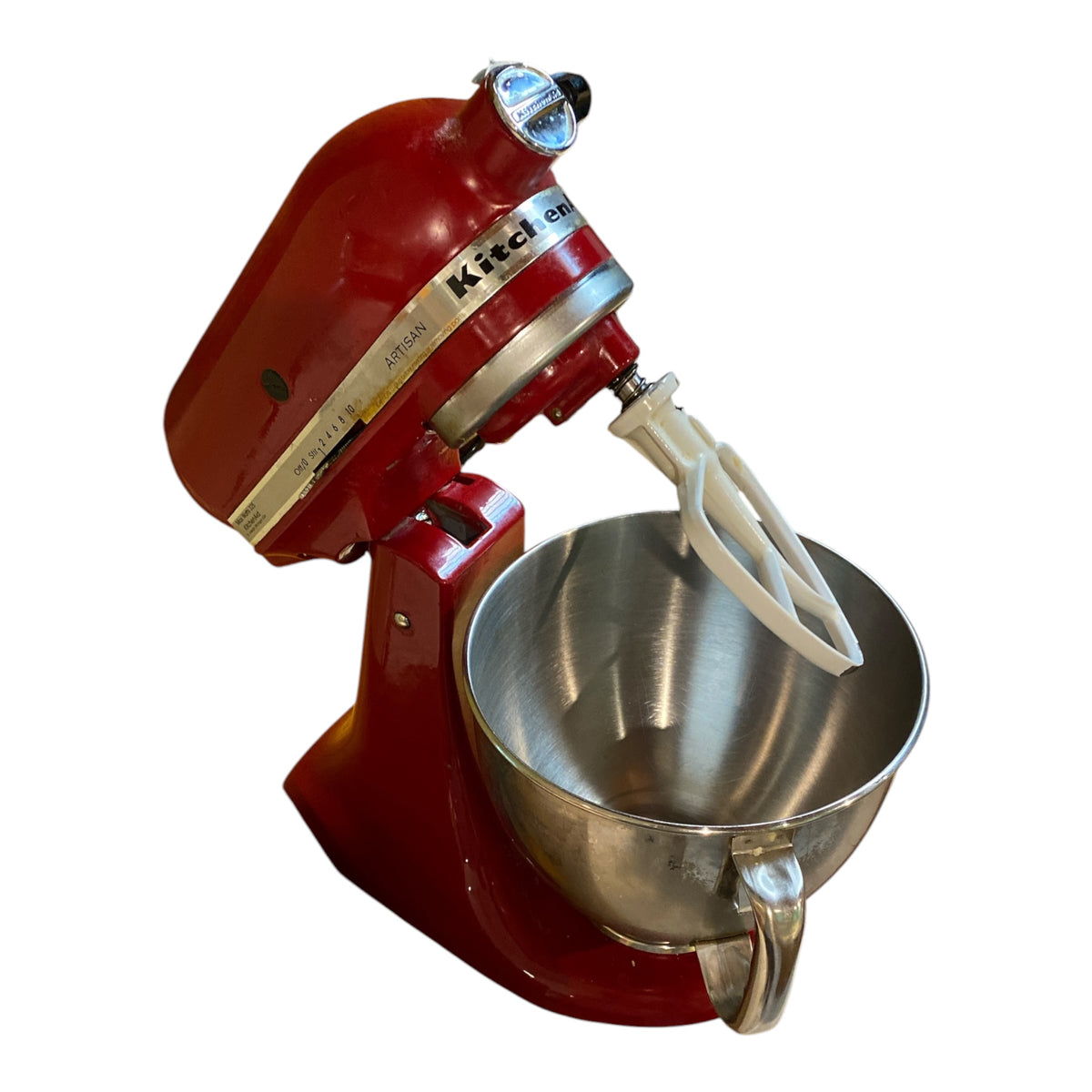 KitchenAid Artisan 5-Quart Stand Mixer in Empire Red with Bowl & Paddle