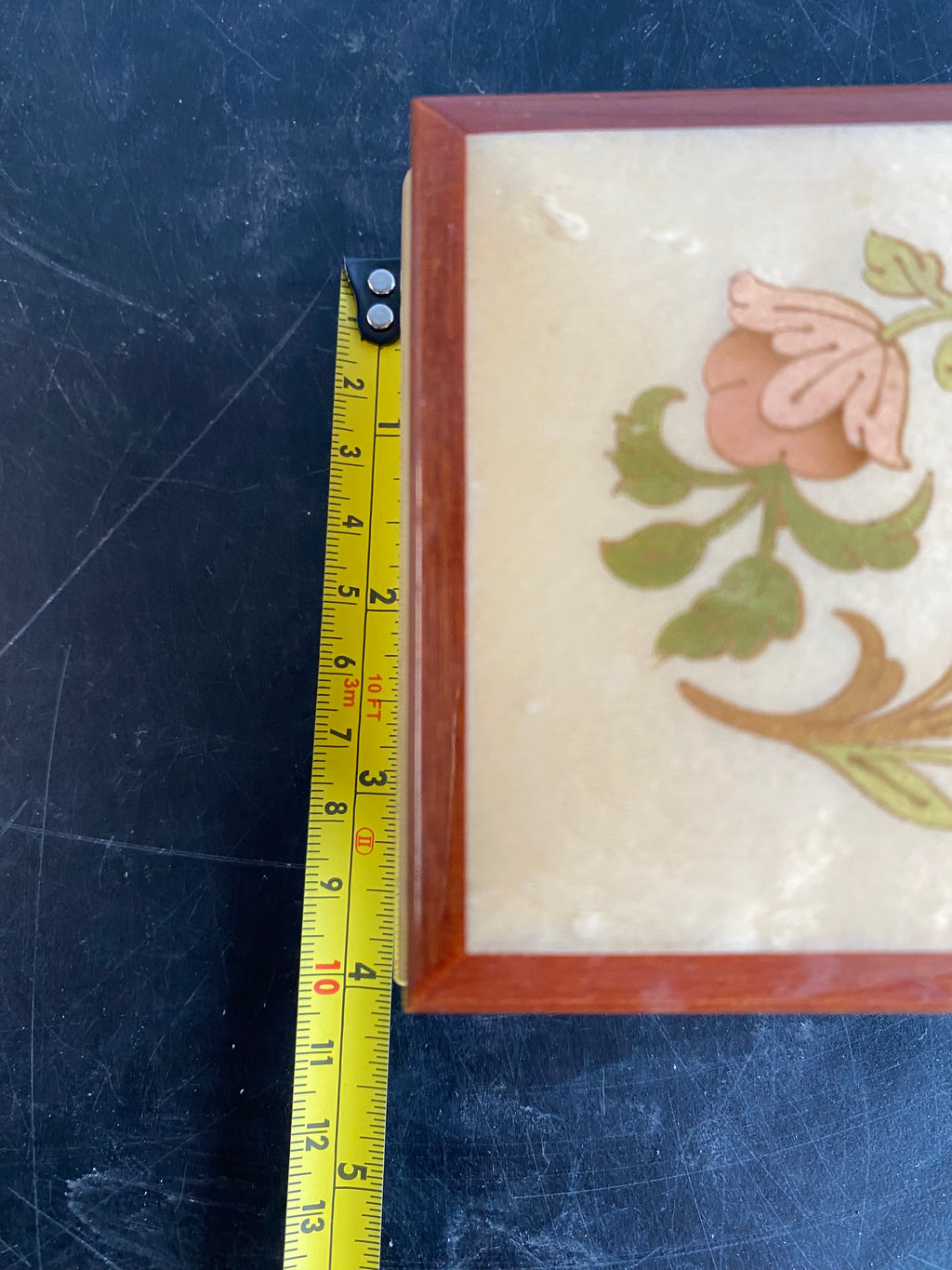 Italian Sorrento Marquetry Music Box — Floral Inlay, Plays 'Torna A Surriento'