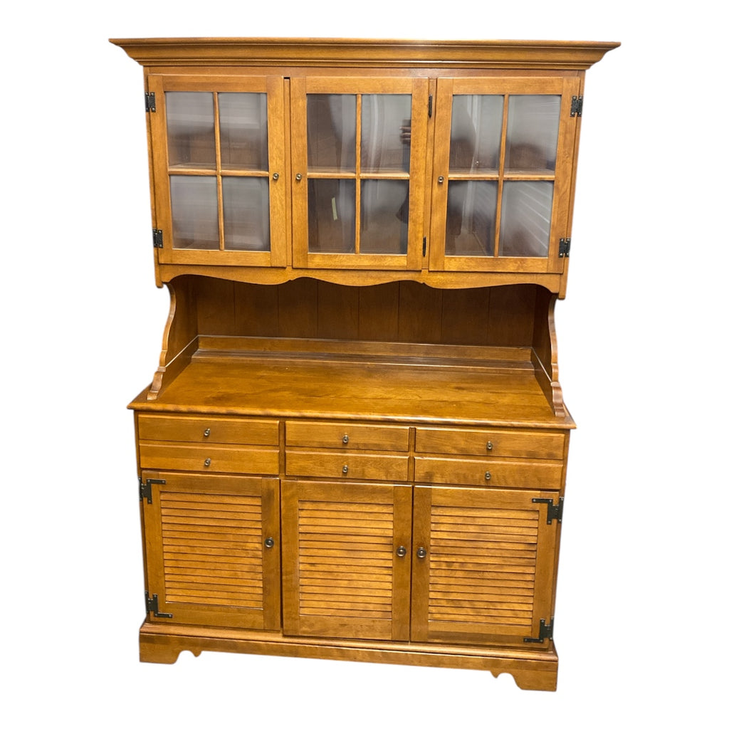 Ethan Allen Solid Maple Hutch & Buffet