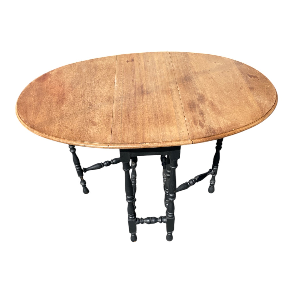 Vintage Gateleg Drop-Leaf Table — Wood & Black — Project Piece