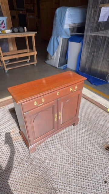 Harden Furniture Solid Cherry Chippendale Server Cabinet with Brass Hardware