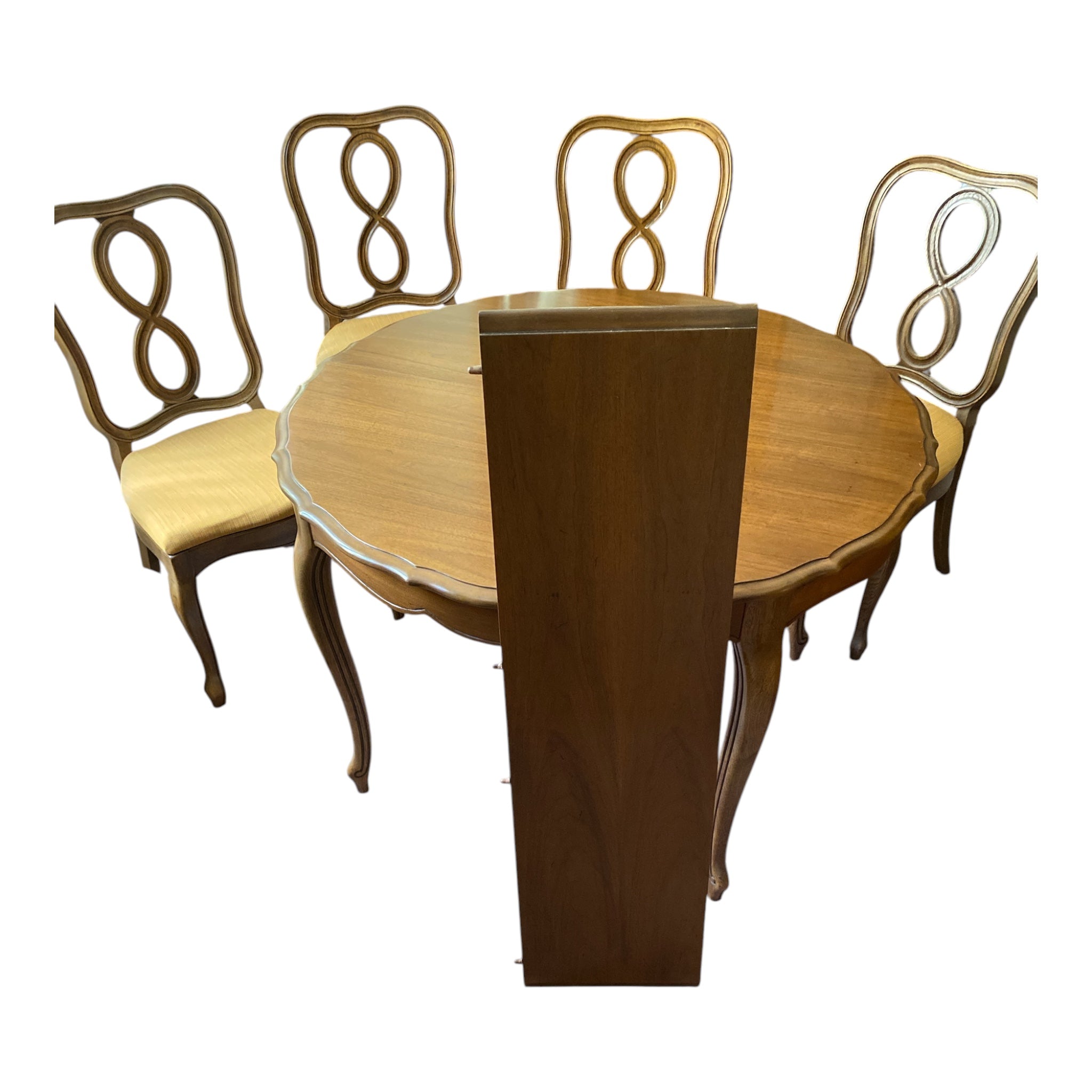 Thomasville 1968 French Provincial Dining Set – Round Table + 4 Chairs