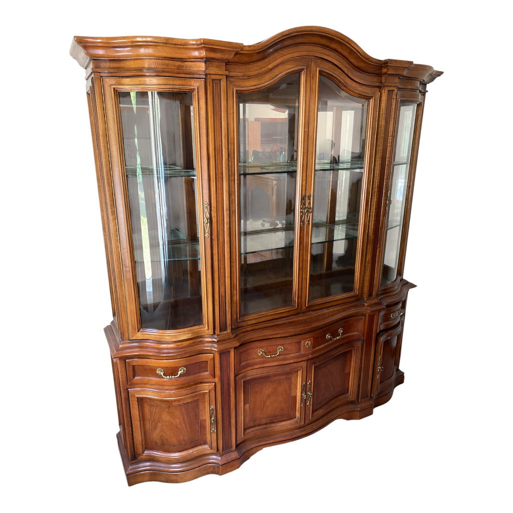 Unique of Winston-Salem Solid Wood Lighted China Hutch