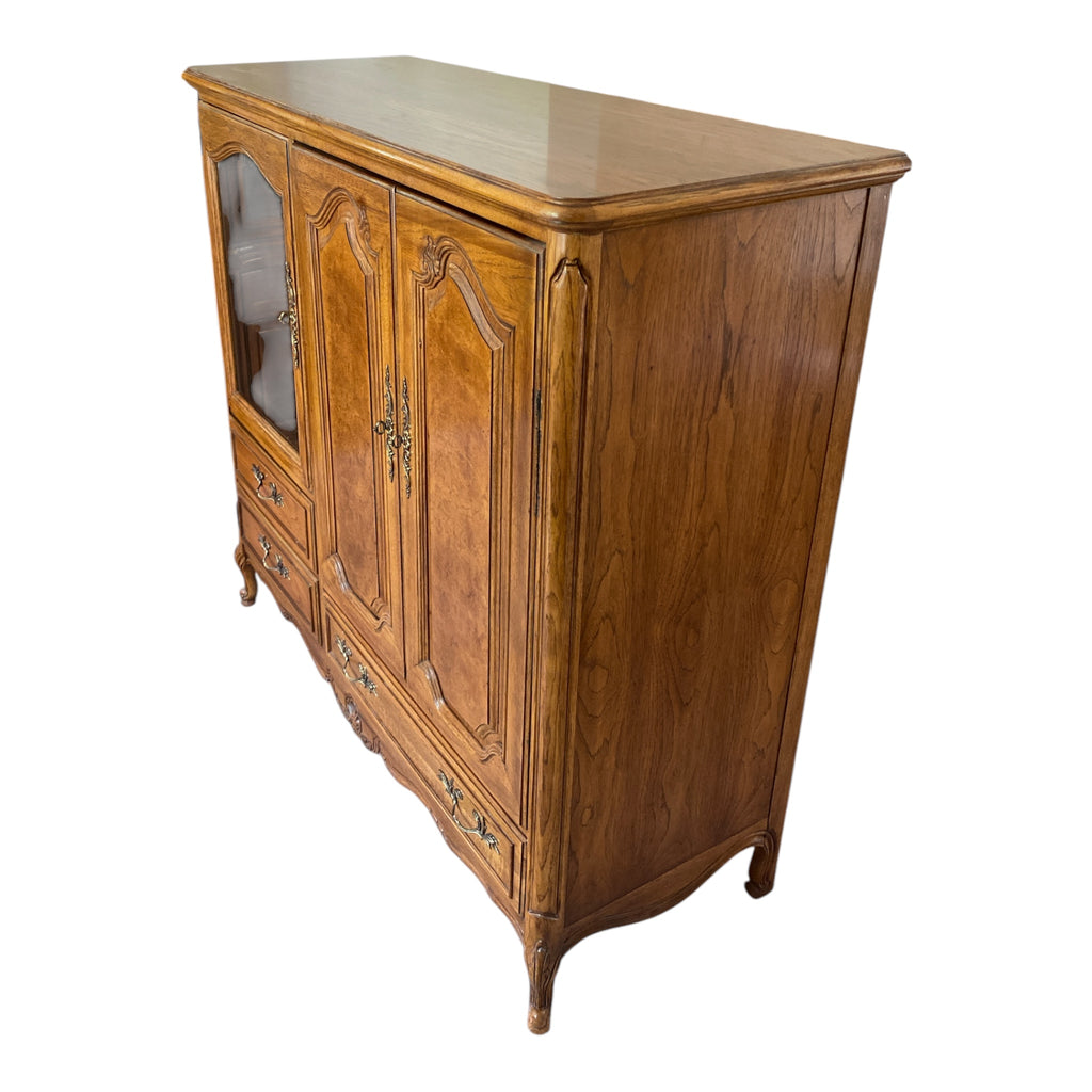 Vintage Riverside Electric Media Cabinet – Lighted Glass & Storage