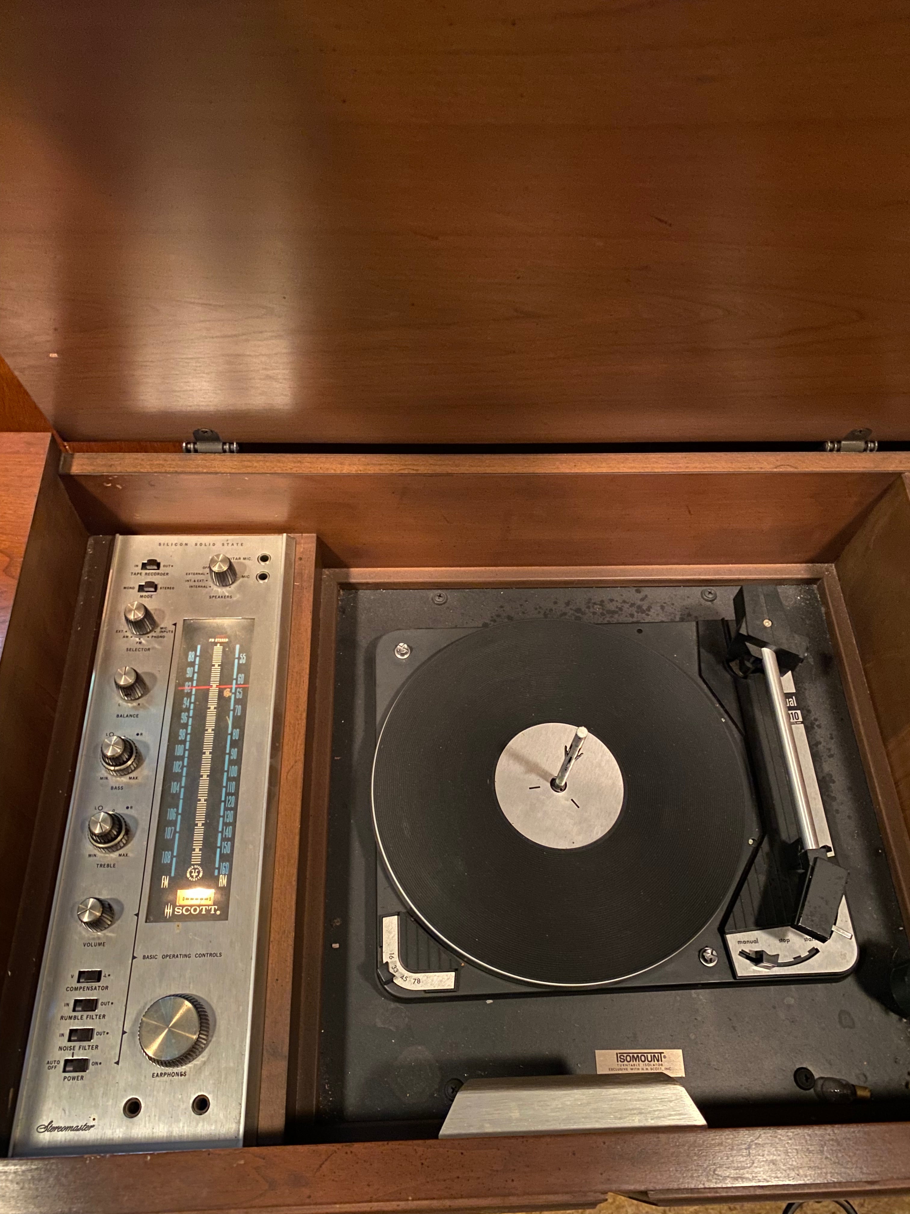 Vintage Scott Console Stereo Cabinet – Working Unit