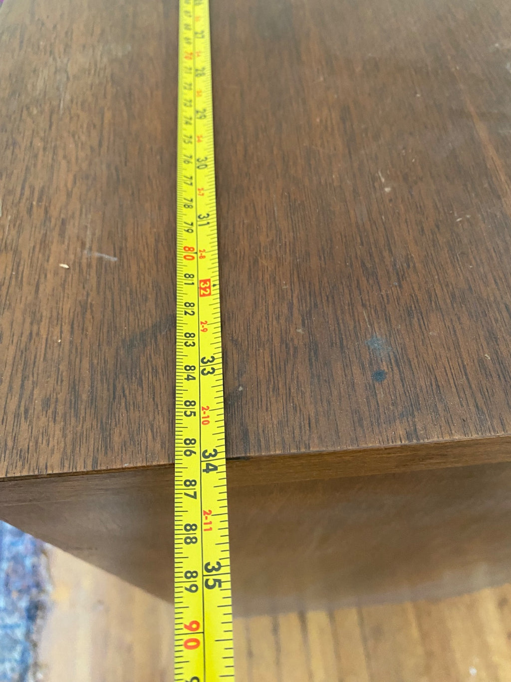 Mid-Century Modern Walnut 4-Drawer Highboy Dresser with Tapered Legs