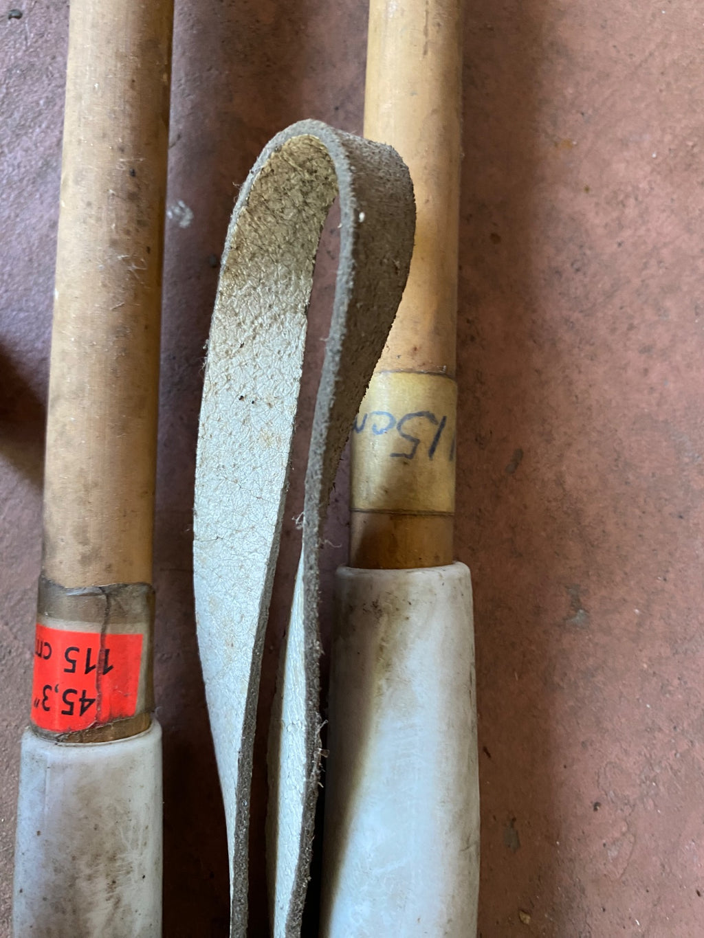 Vintage Bamboo Ski Poles Collection — Mixed Makers Including Montag, 6 Poles