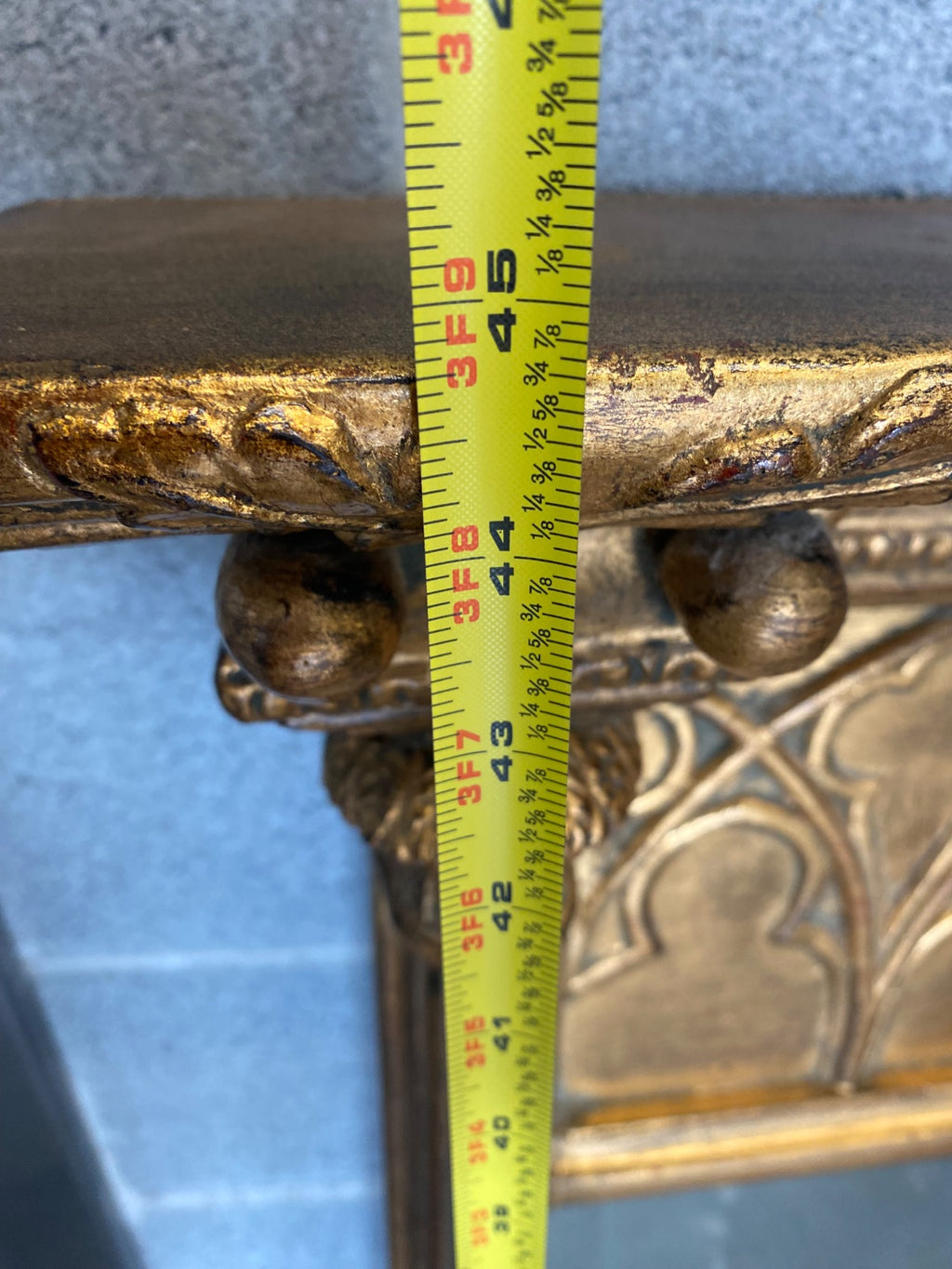 Pair of Federal/Empire Style Gilt Wood Wall Mirrors with Architectural Details