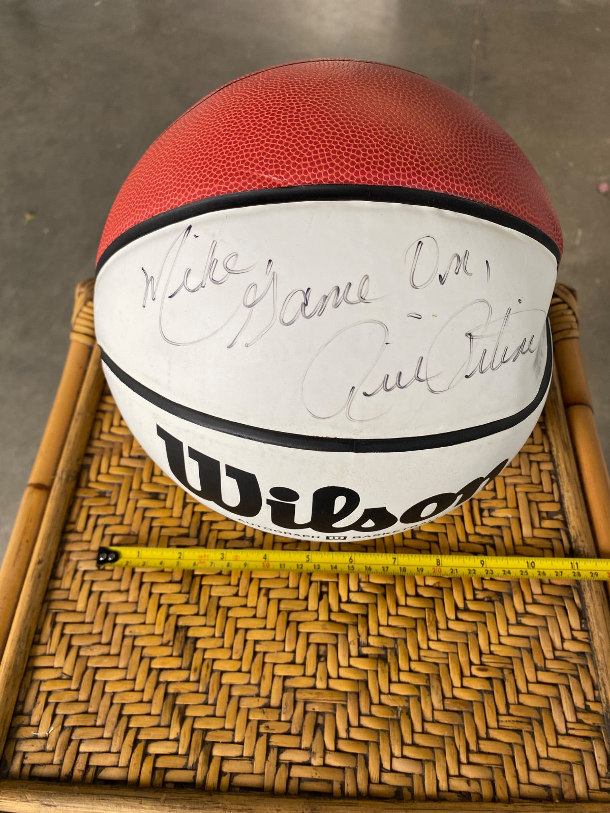 Wilson Autograph Basketball Signed Personalized "Mike Game On" Sports Memorabili