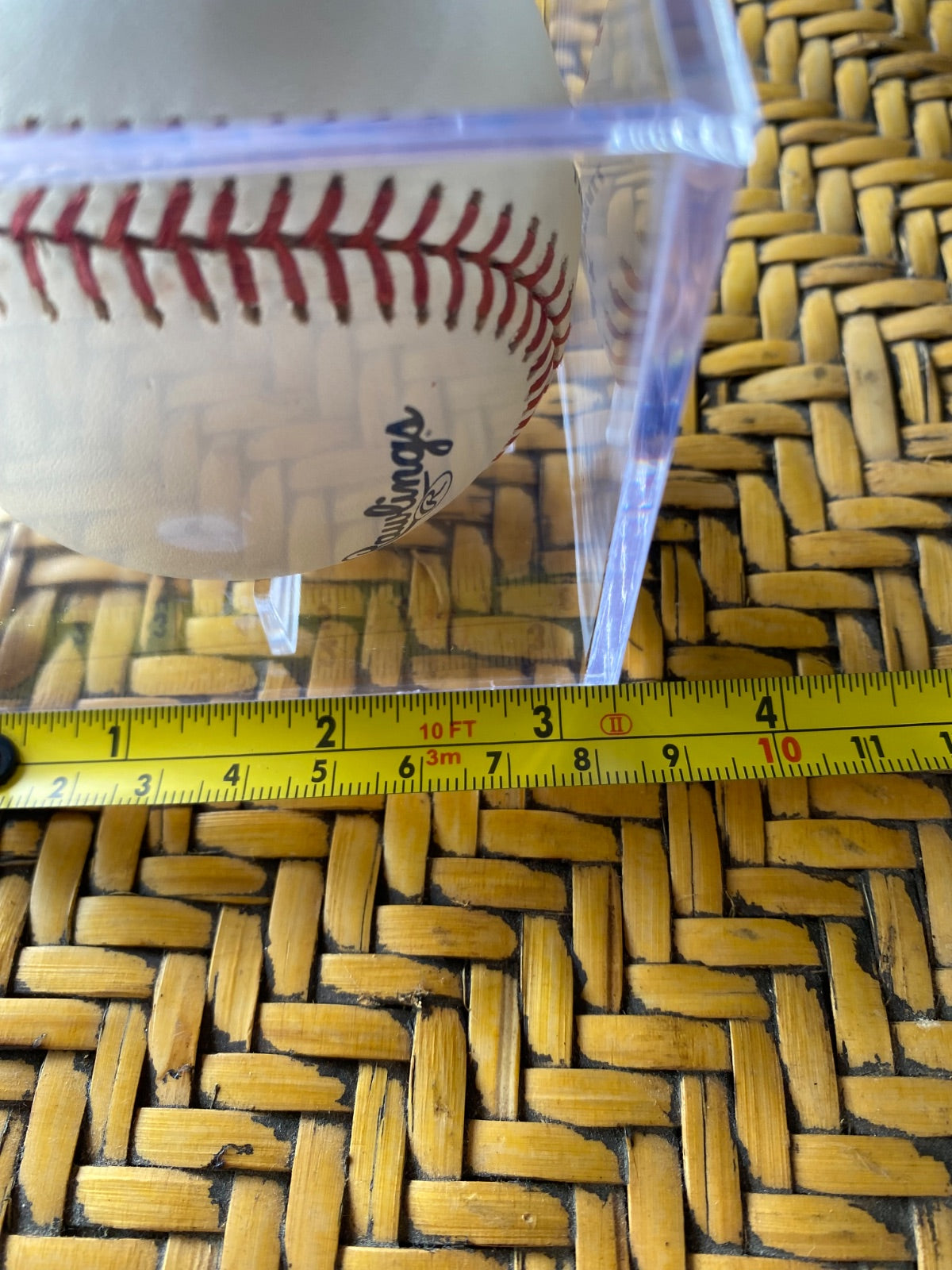 Whitey Ford Signed Rawlings Baseball in Display Cube - Yankees Hall of Famer