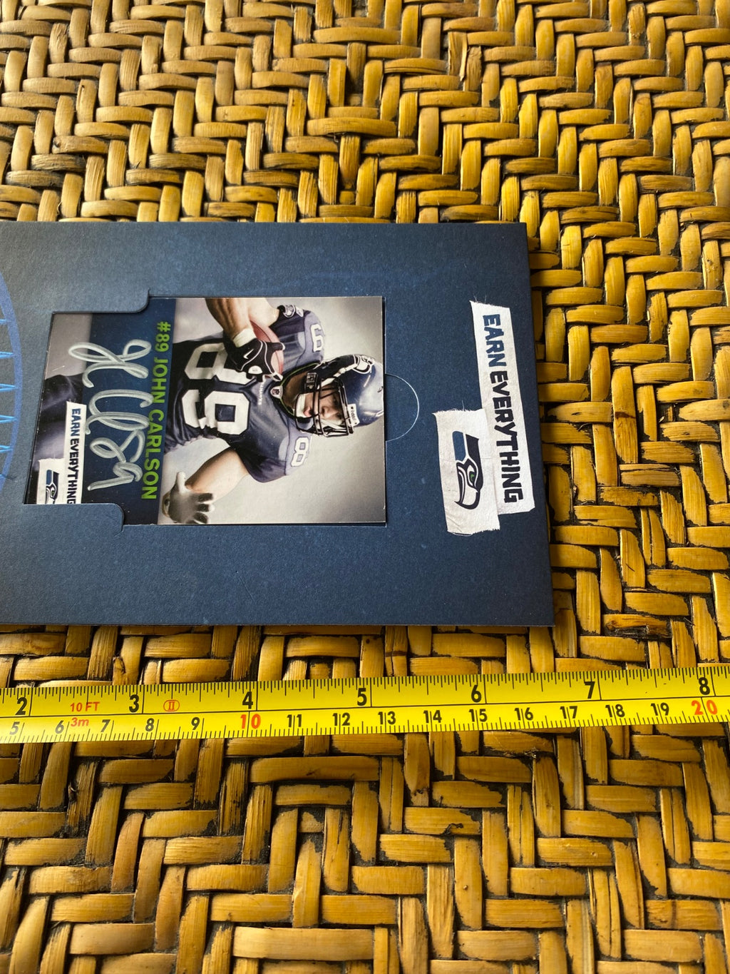 Seattle Seahawks John Carlson #89 Signed Photo Card - Earn Everything Series