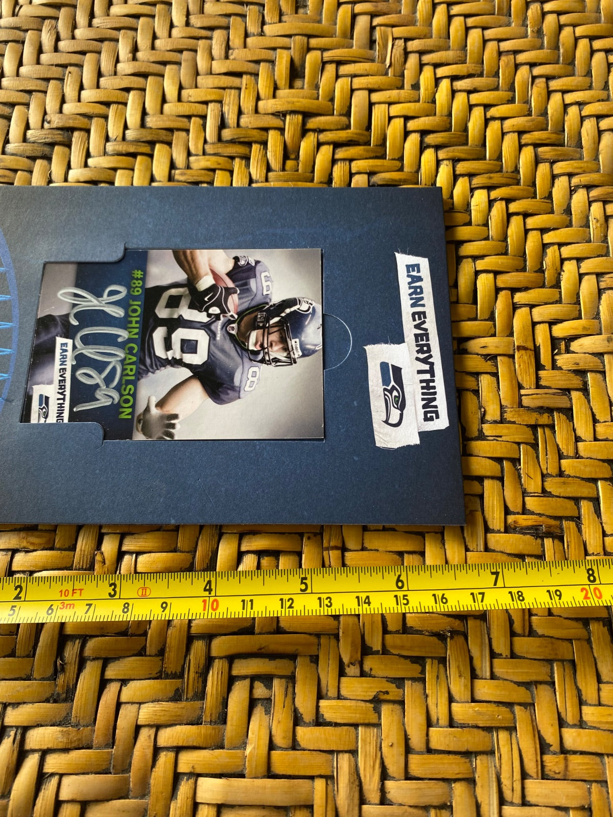 Seattle Seahawks John Carlson #89 Signed Photo Card - Earn Everything Series