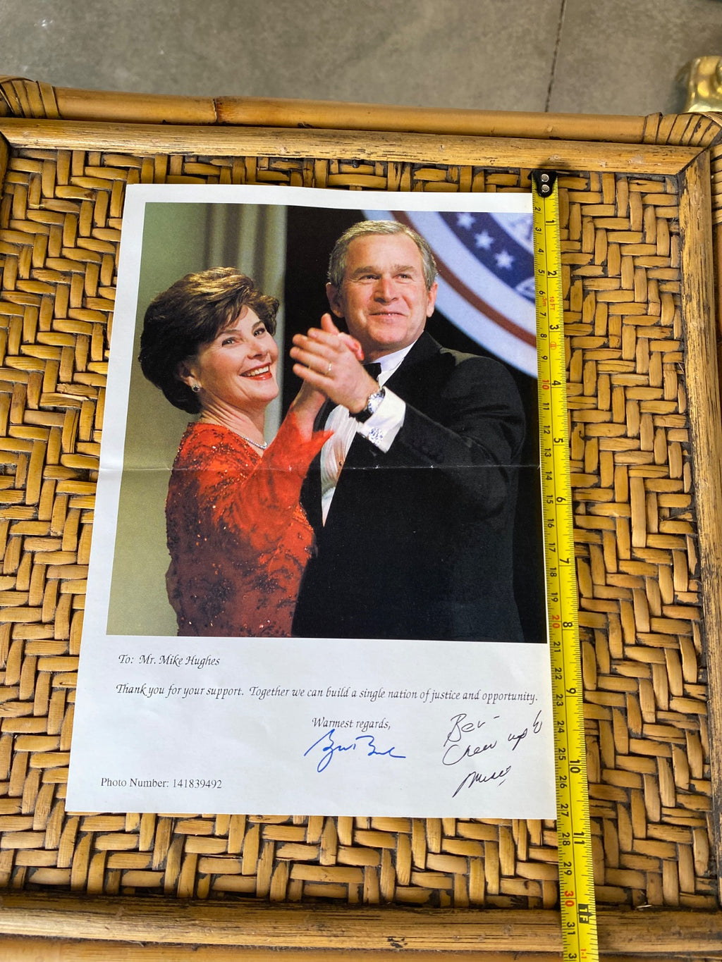 George W. Bush & Laura Bush Signed Photo Print with Personalization
