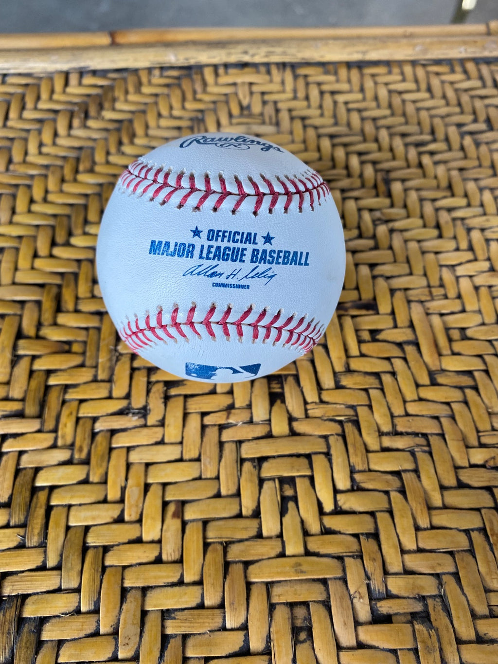 Signed Baseball #3 Blue Ink Autograph on Official League Ball