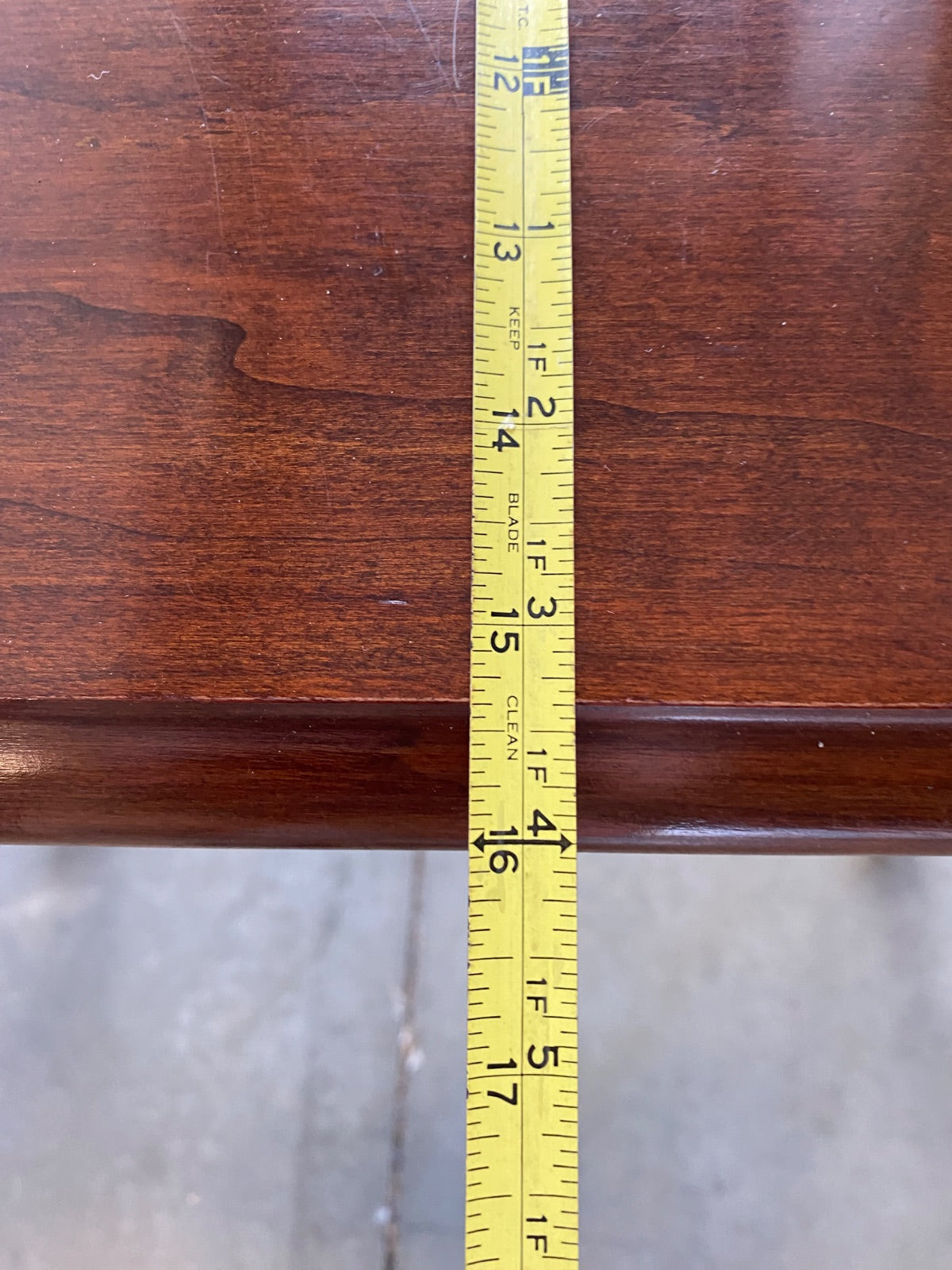 Queen Anne Style Cherry End Table with Cabriole Legs & Brass Bail Pull