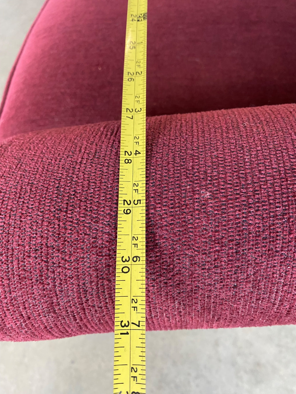 Queen Anne Style Wing Chair Recliner in Burgundy Chenille with Cabriole Legs
