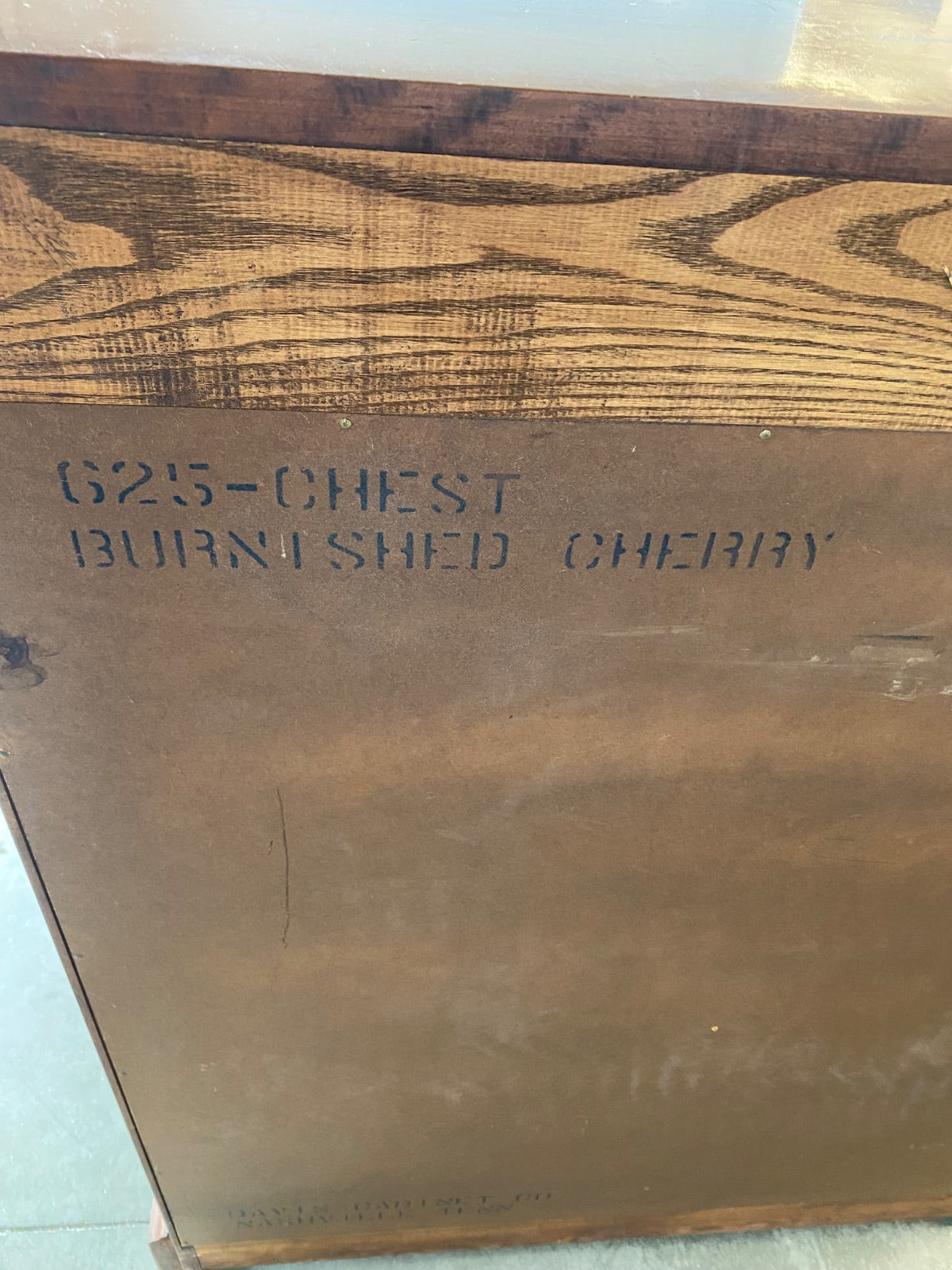 Hitchcock-Style Solid Cherry Tall Chest with Dovetailed Drawers & Stenciled Inla