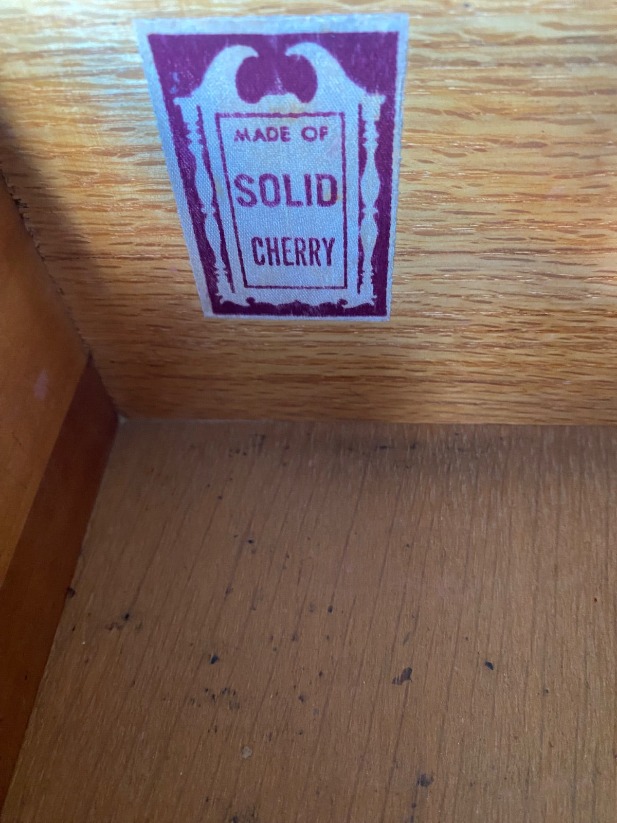 Federal-Style Cherry 7-Drawer Dresser with Inlay Detail & Matching Mirror