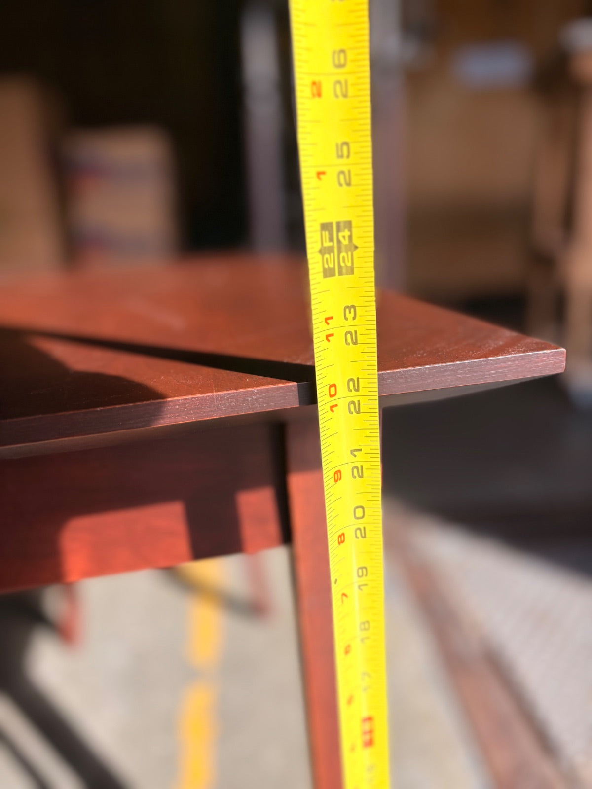 Shaker-Inspired Cherry Side Table with Saber Legs and Apron Drawer