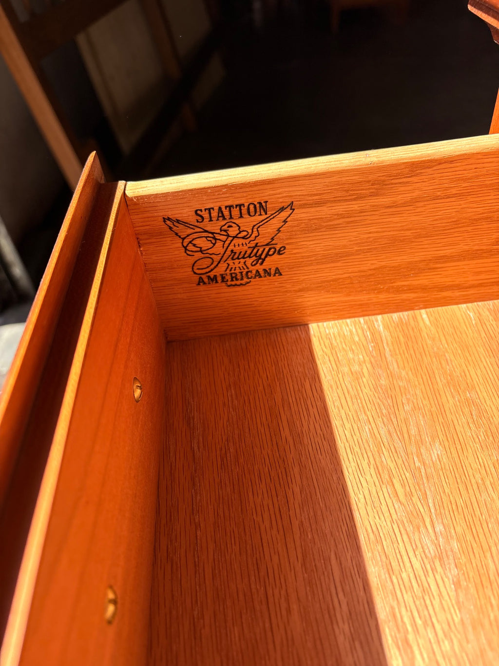 Statton Trutype Americana Solid Cherry Flip-Top Buffet Server with Bracket Feet