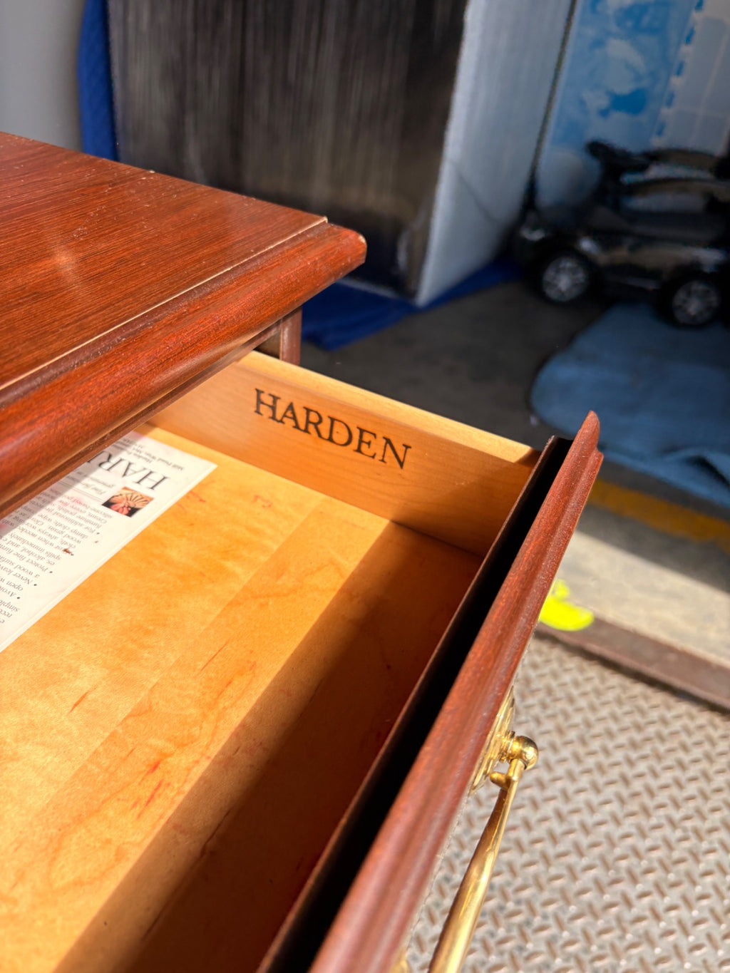 Harden Furniture Solid Cherry Chippendale Server Cabinet with Brass Hardware