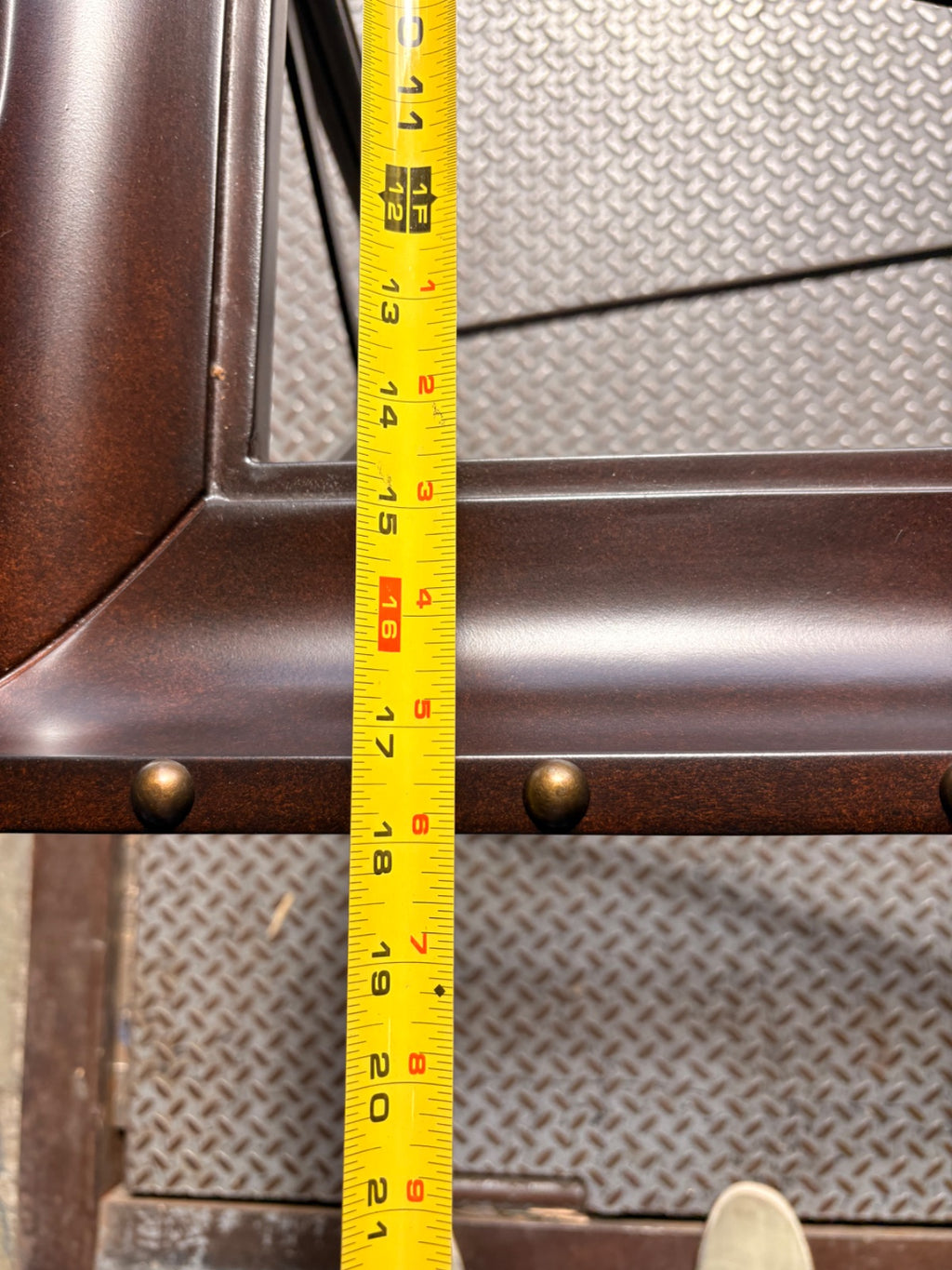 Neoclassical Brass & Leather Console Table with Glass Insert and Hoof Feet
