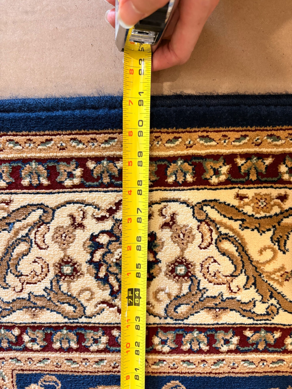 Alpine Trading Vision Area Rug Navy Swirls Persian-Style 5'3" x 7'7"