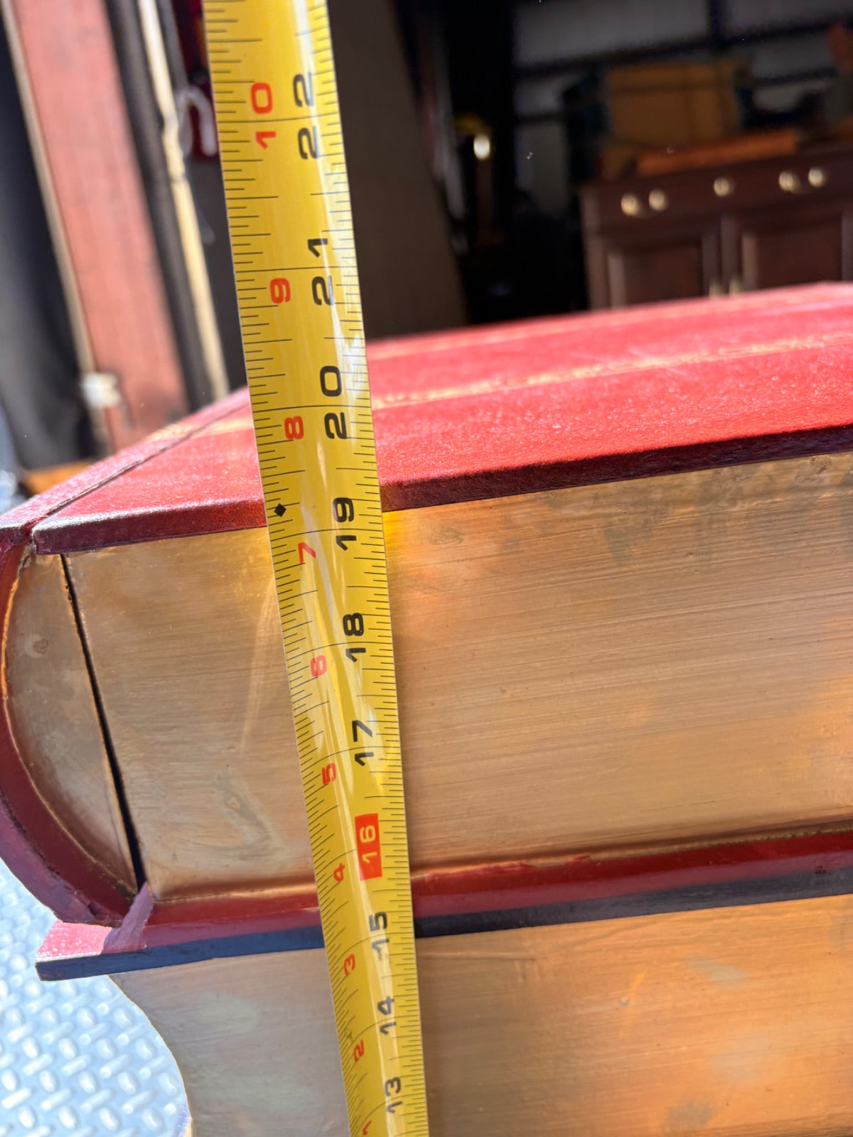 Leather-Bound Stacked Books Side Table with Hidden Storage & Shakespeare Titles