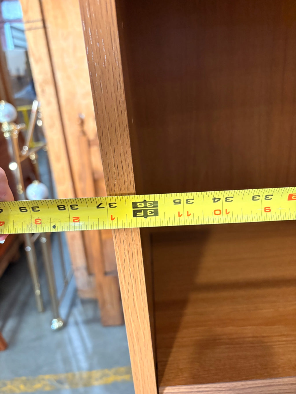 Danish-Style Teak Veneer Tall Bookcase with Adjustable Shelves, 1980s