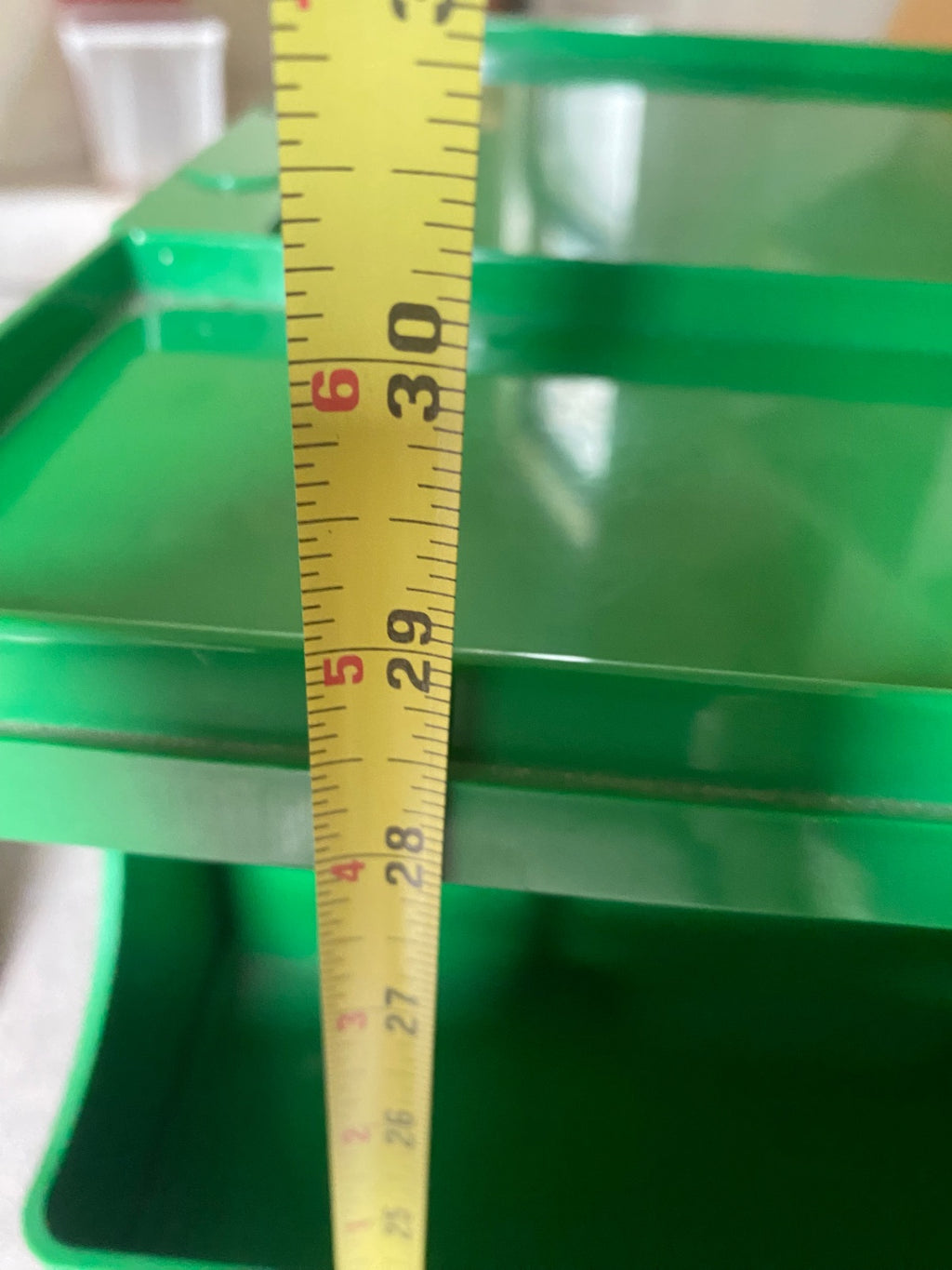 Joe Colombo Boby Trolley 3-Tier Kelly Green ABS Plastic Rolling Storage Cart