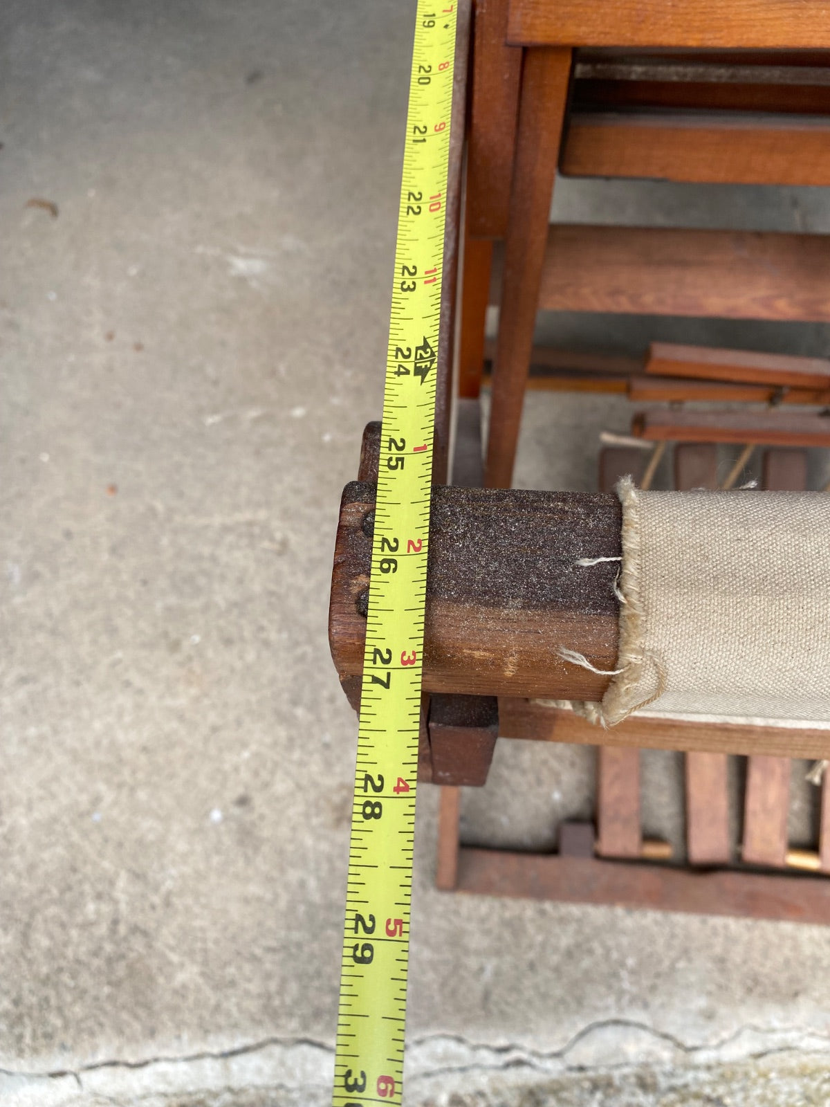 Vintage 4-Harness Floor Loom Oak Frame 22" Weaving Width Mid-Century