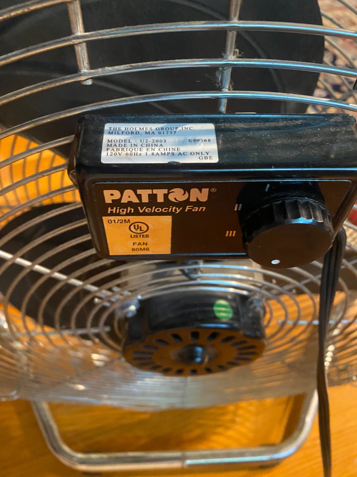 Patton High Velocity 20" Chrome Floor Fan Model U2-2003 — Industrial Workhorse