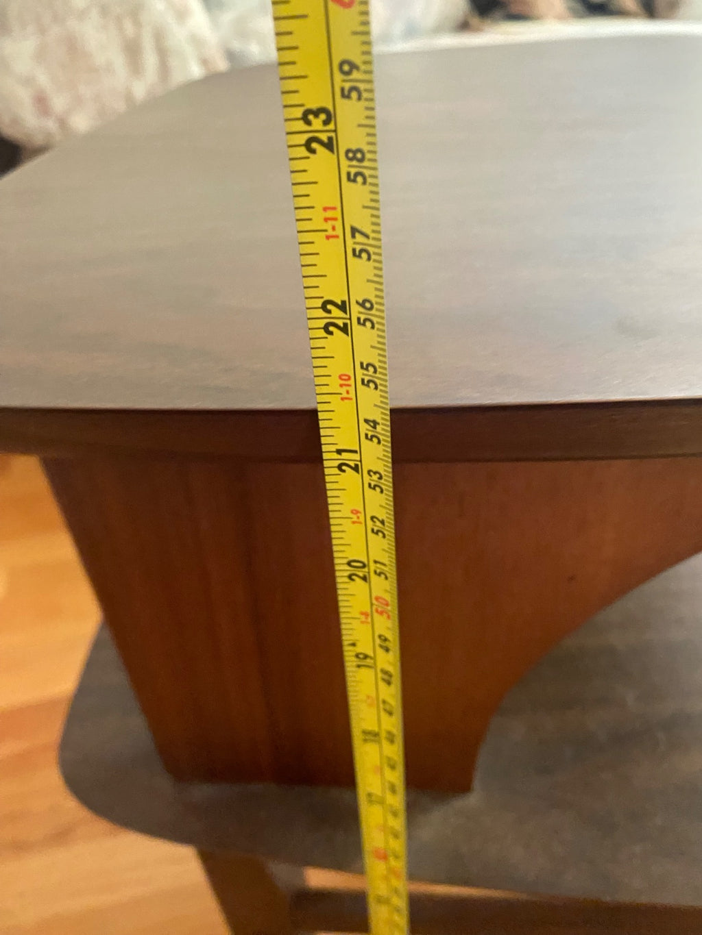Lane Furniture Mid-Century Two-Tier Step End Table Walnut Laminate Style 1041