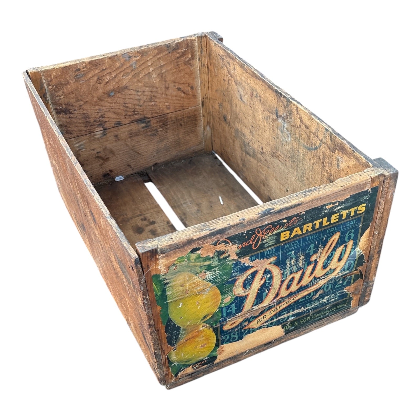 Vintage Daily Brand Bartlett Pear Crate – Elliot & Son Courtland California