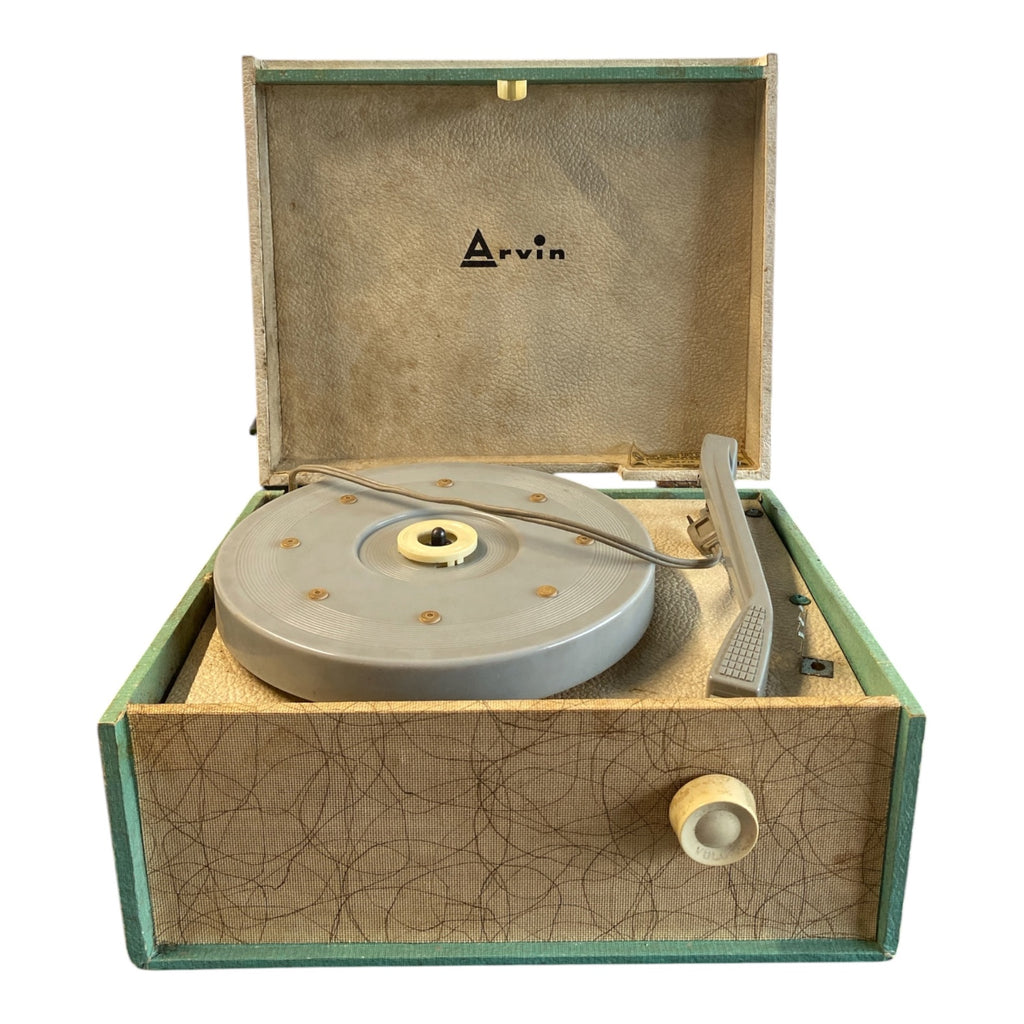 Arvin Portable Record Player Mid-Century Atomic Design Turntable
