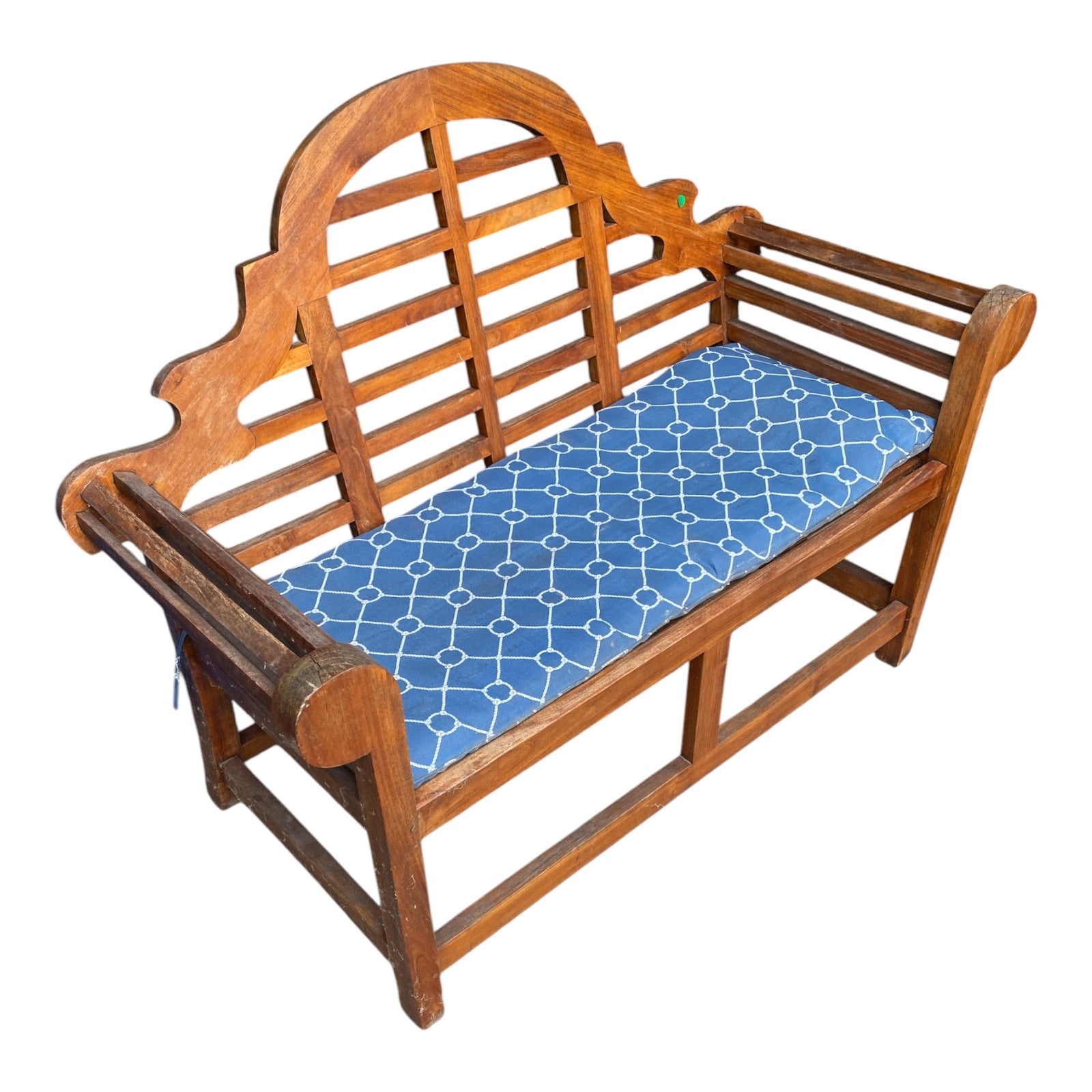 Lutyens-Style Solid Teak Garden Bench with Arched Back