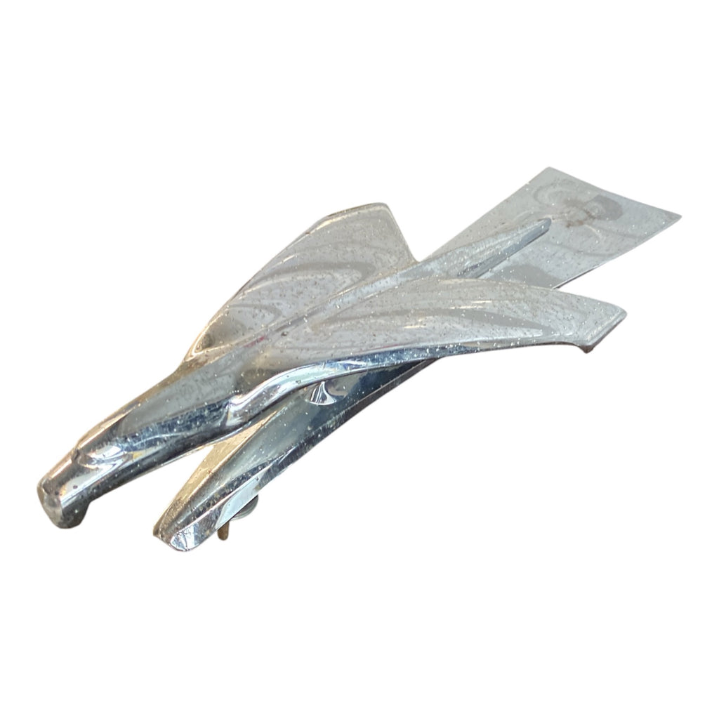 1955 Pontiac Star Chief Hood Ornament Chrome Flying Bird Mascot Original GM